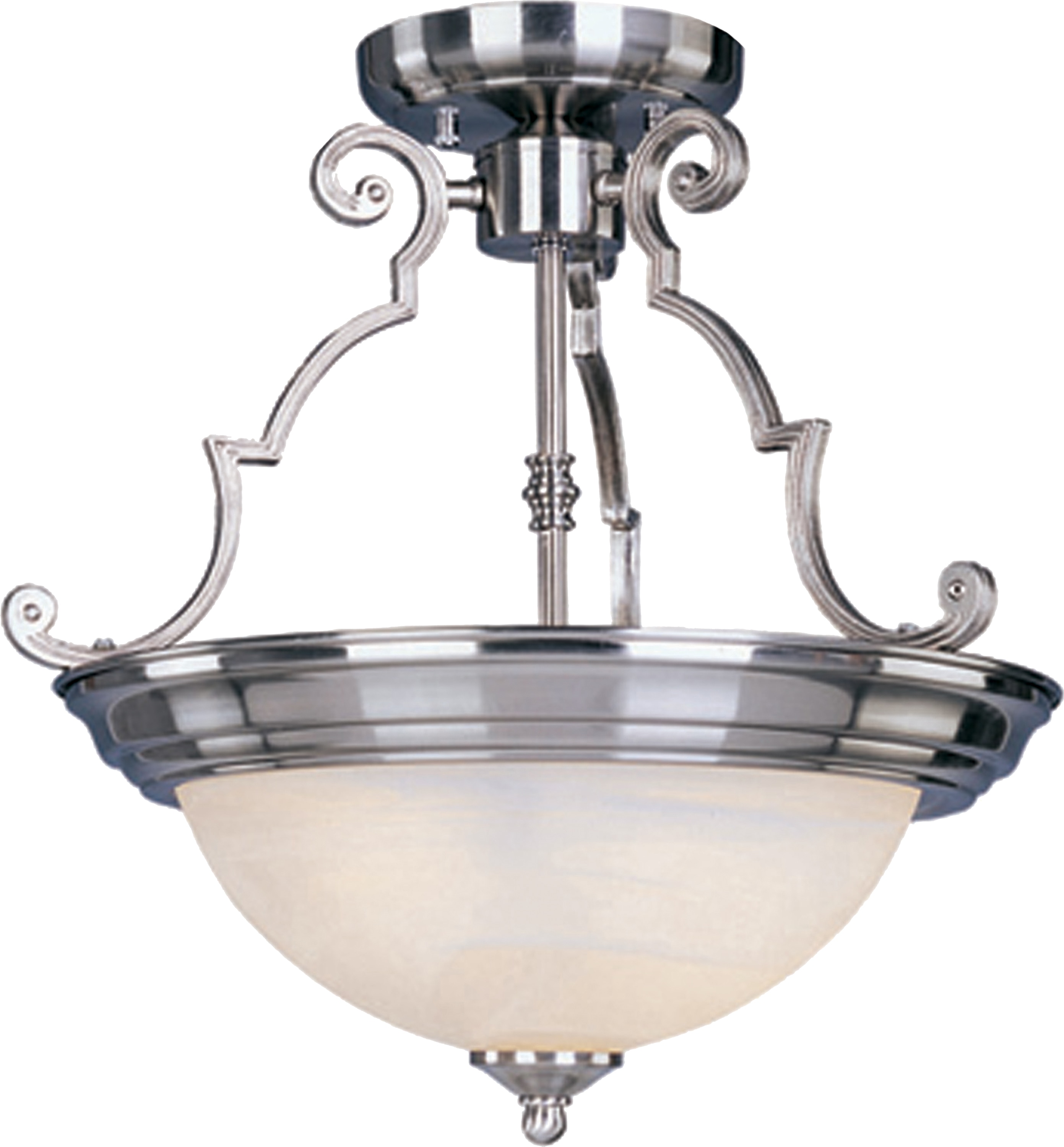 Maxim Lighting 5844MRSN Essentials 3 -Light 17.0000-in Satin Nickel Semi Flush Mount Light
