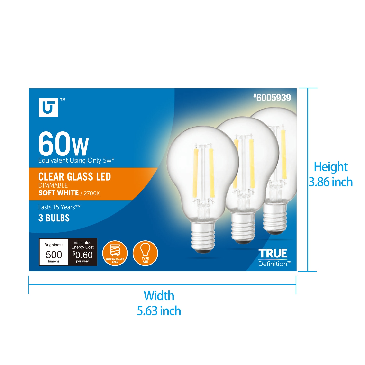 Utilitech 16A08-A15I-C-5W-27 Led-Lights - View #4