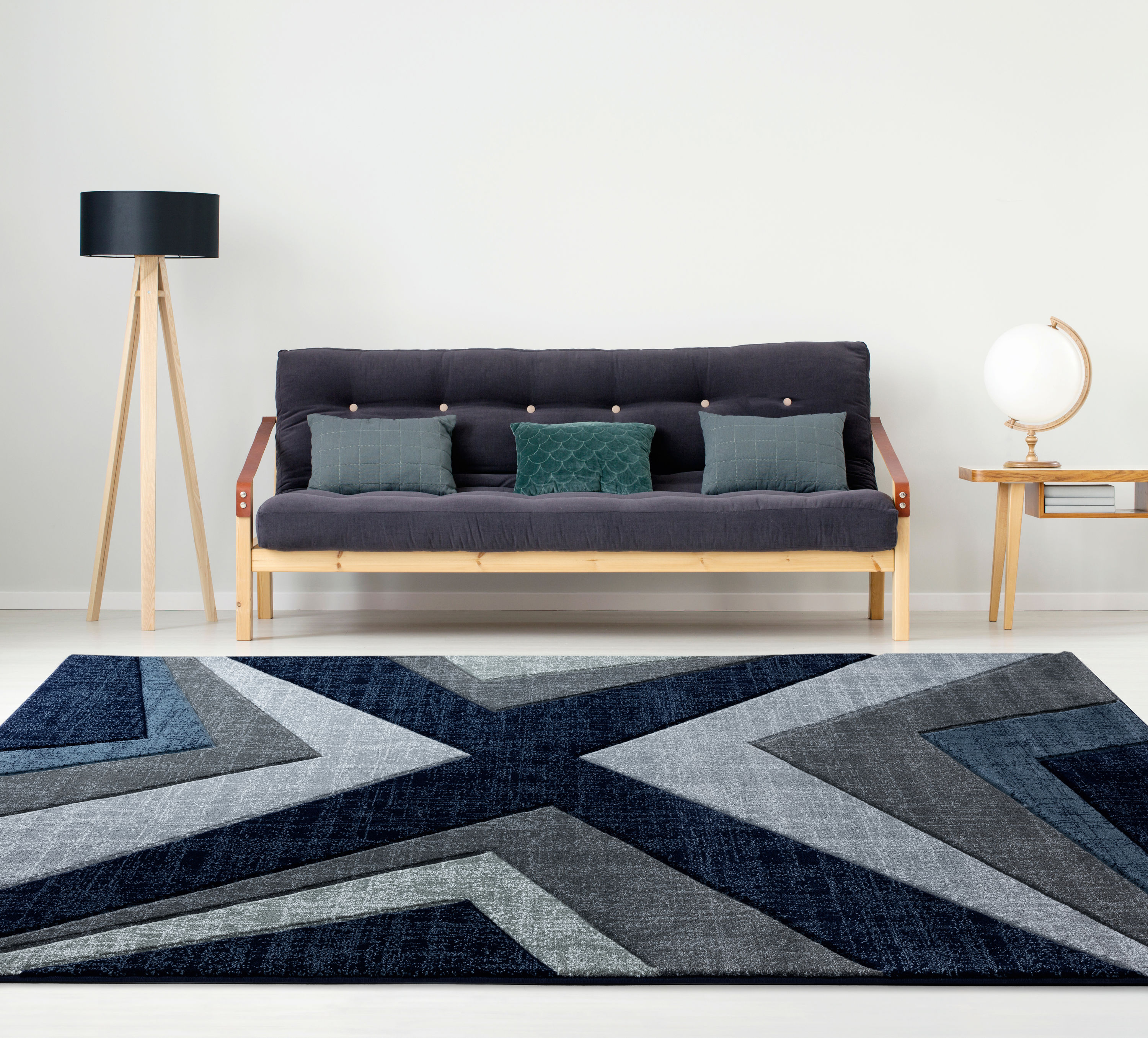 United Weavers Of America 2050 10064 35C Bristol 3 x 4 (ft) Polypropylene Navy Rectangular Indoor Abstract Area rug