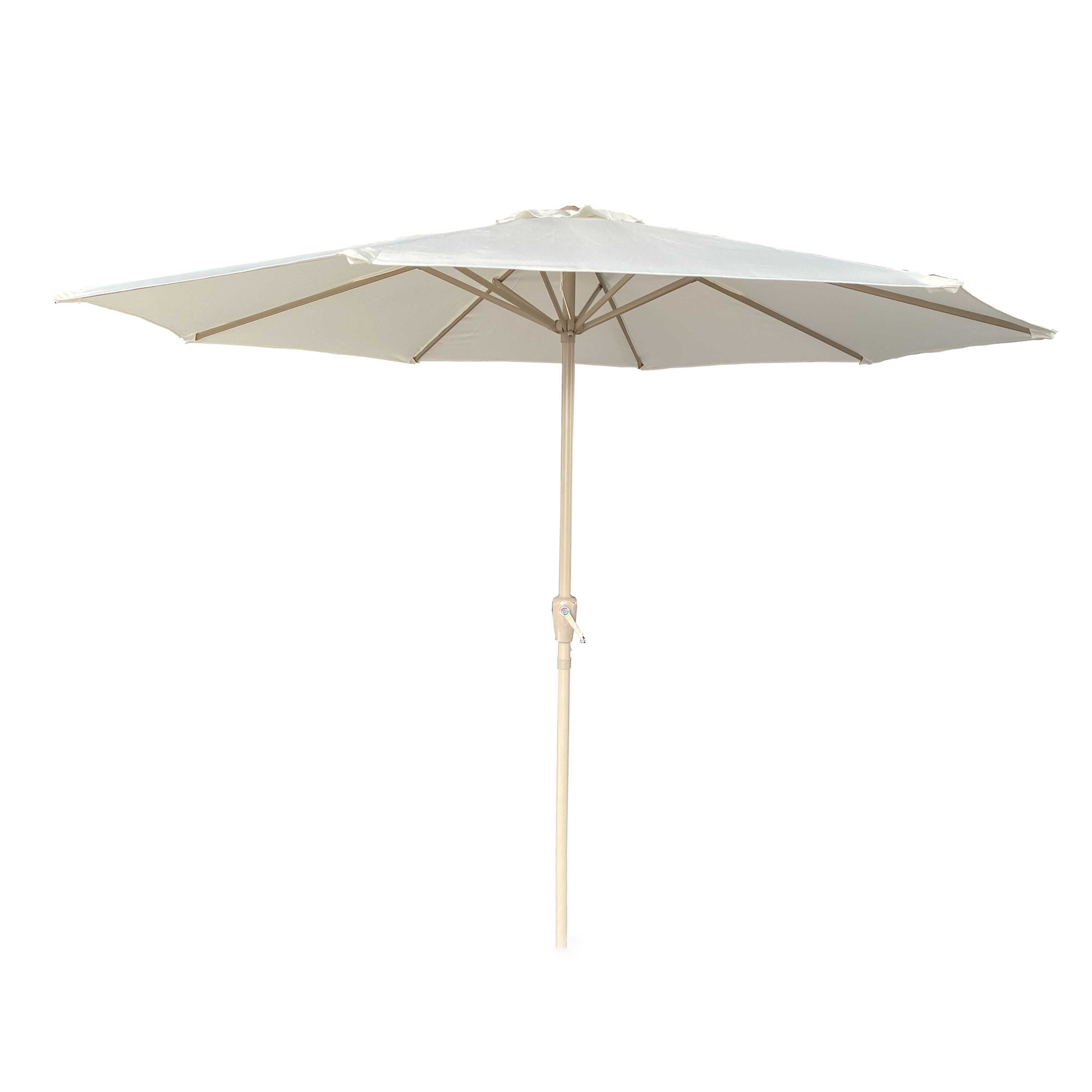 CESICIA WL14H 9-ft Aluminum Beige Crank Market Patio Umbrella