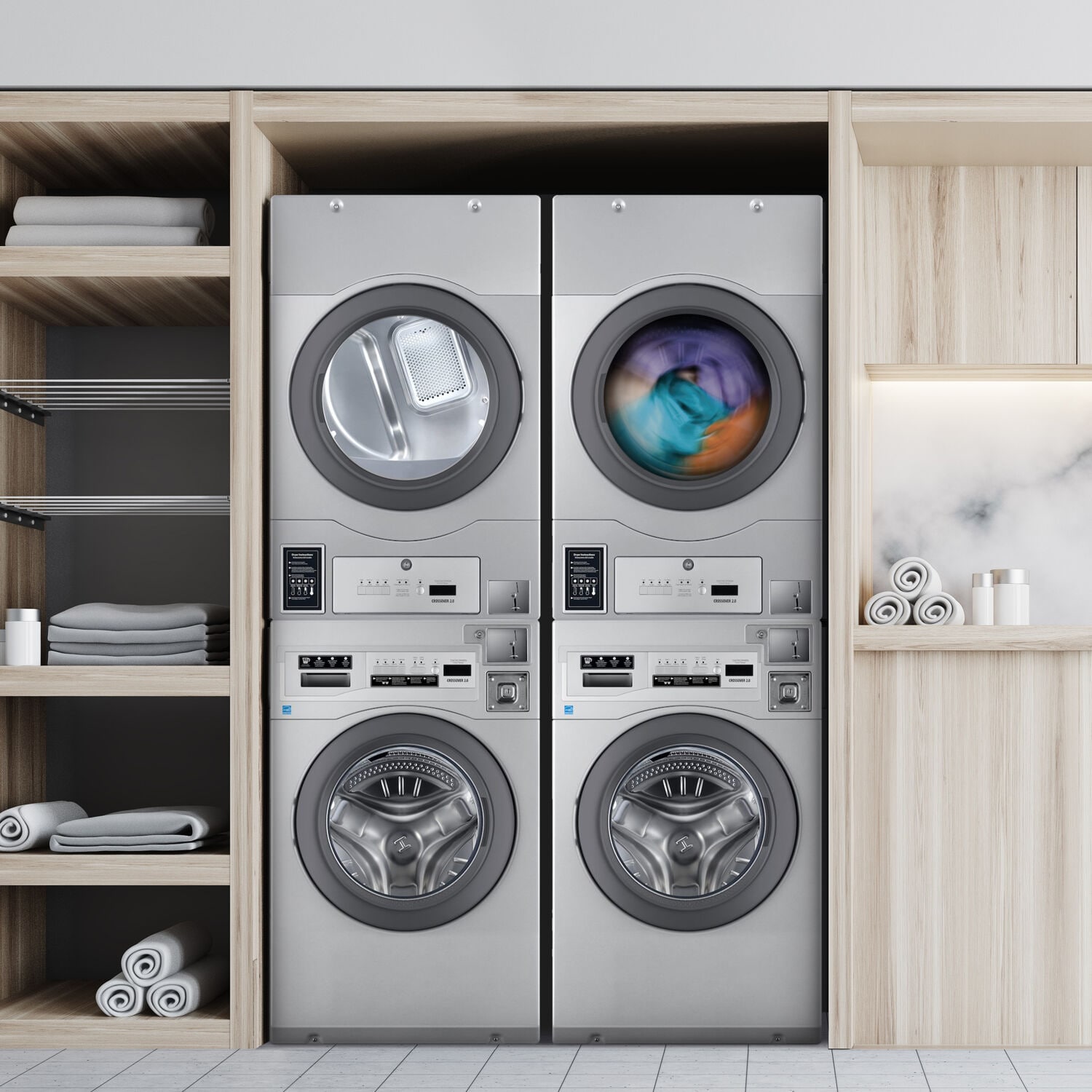 Crossover WASHEREDRYERSTACK Commercial-Stacked-Laundry-Centers - View #8