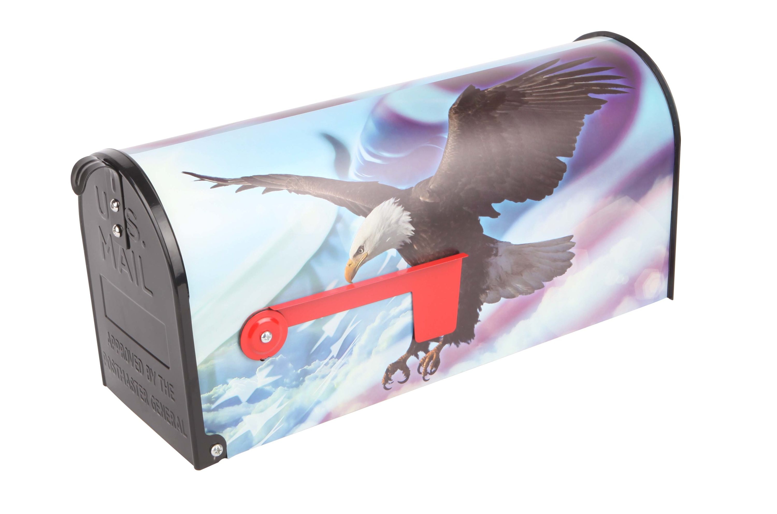 S.A.W. 25-048 Post Mount Metal Mailbox