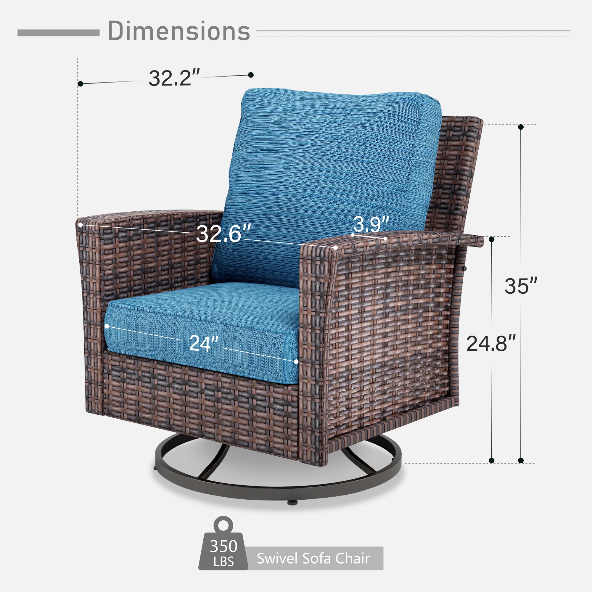 Sunshine Valley CR005-05-2-GB Patio-Conversation-Sets - View #8