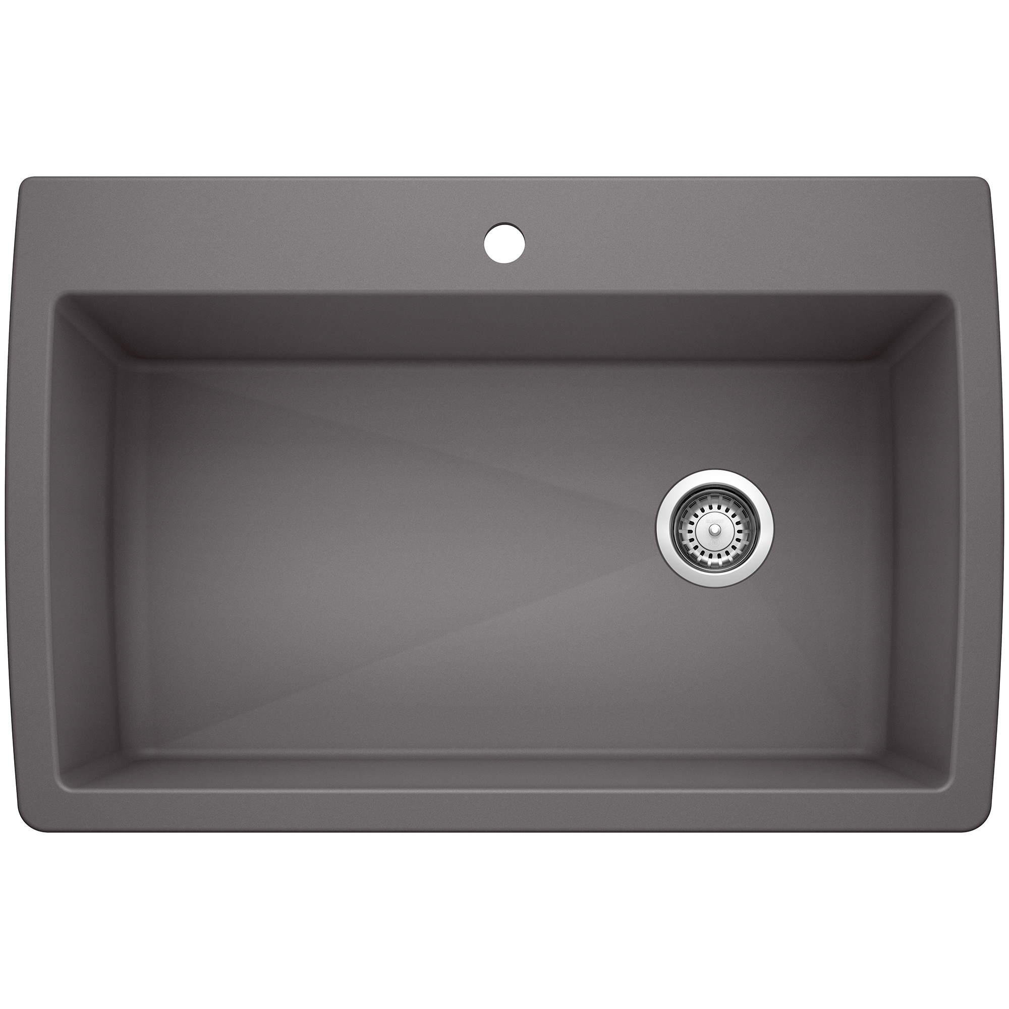 BLANCO 441467 Diamond Silgranit Drop-in or undermount 33.5-in x 22-in Granite Single bowl Kitchen Sink