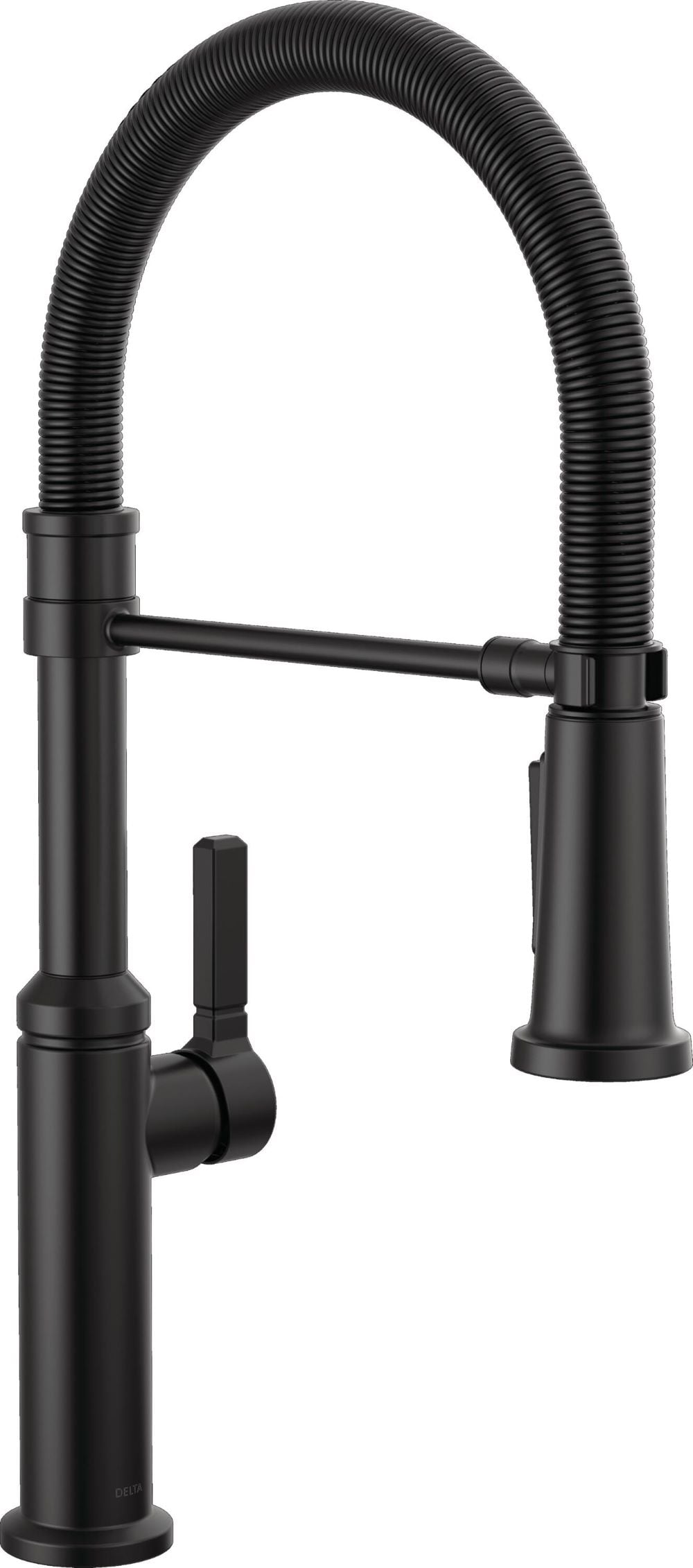 Delta 18829-BL-DST Rhett Matte Black Single Handle Deck-mount Pull-down Kitchen Faucet with Sprayer ( Deck Plate Included )