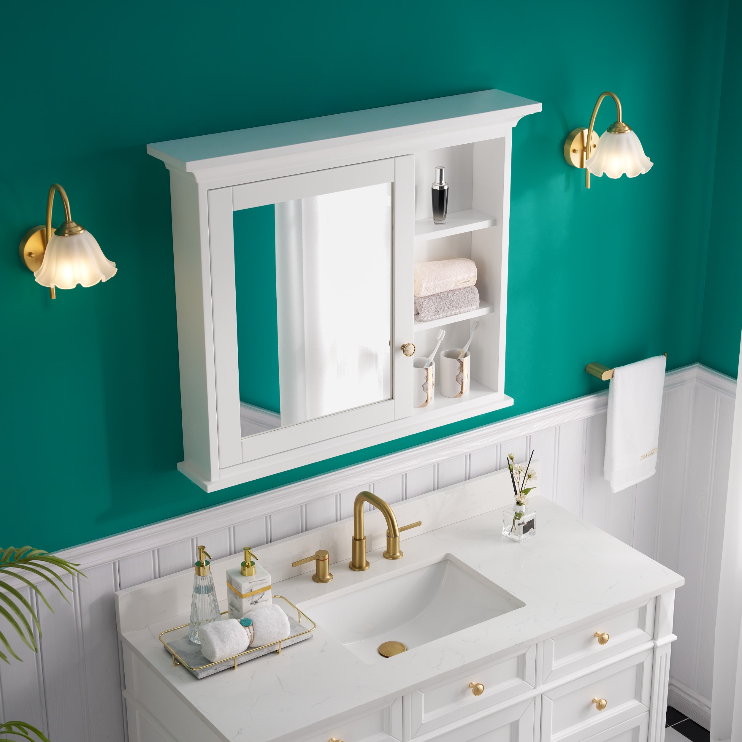 WELLFOR E3630MC-WT Bathroom-Medicine-Cabinets - View #5