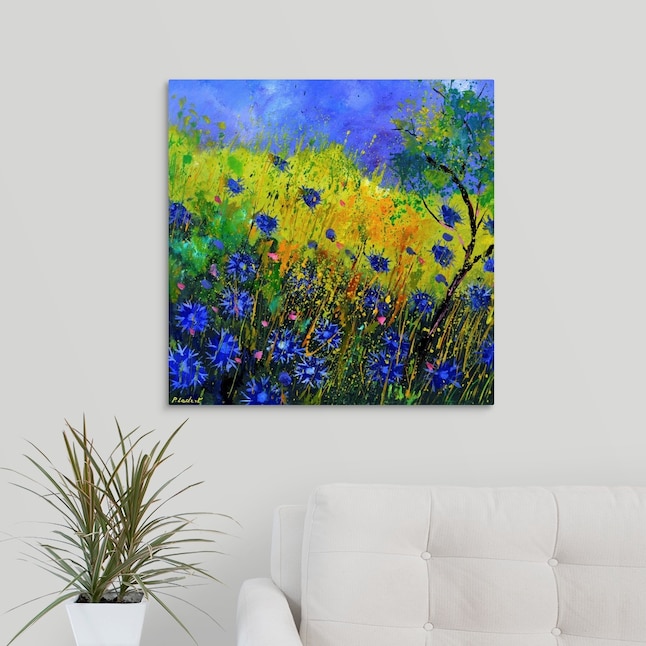GreatBigCanvas Cornflowers 558180 Pol Ledent 24-in H x 24-in W Abstract ...