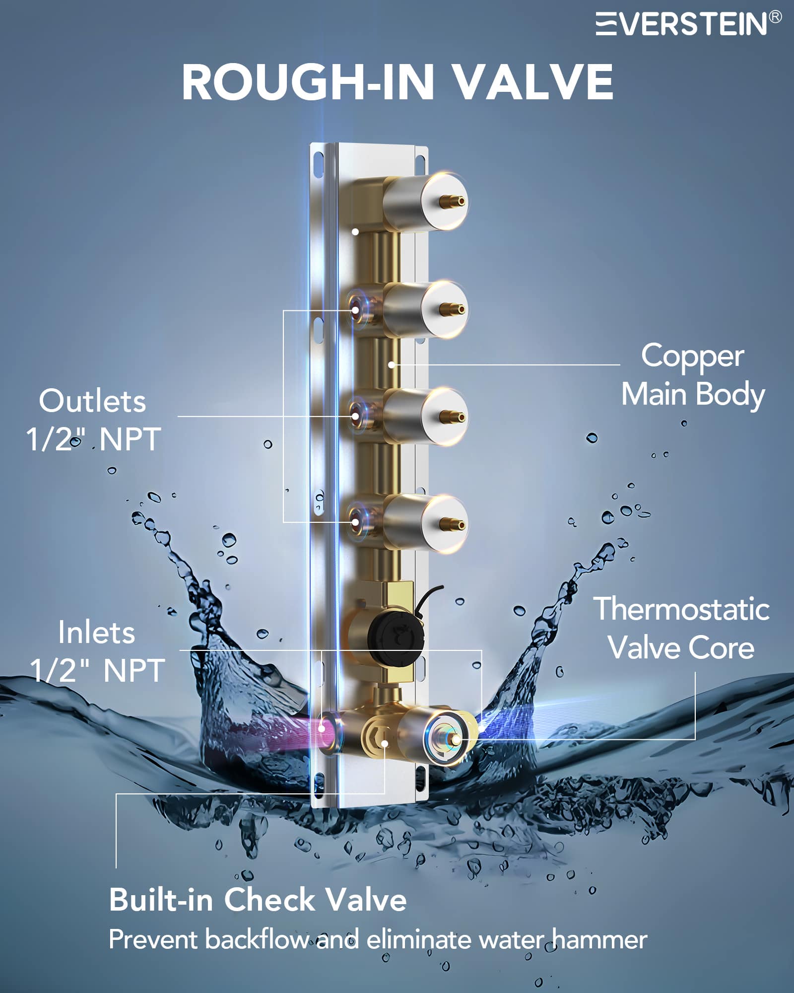 EVERSTEIN SFS-1027-NK16 Tub-Shower-Faucets - View #10