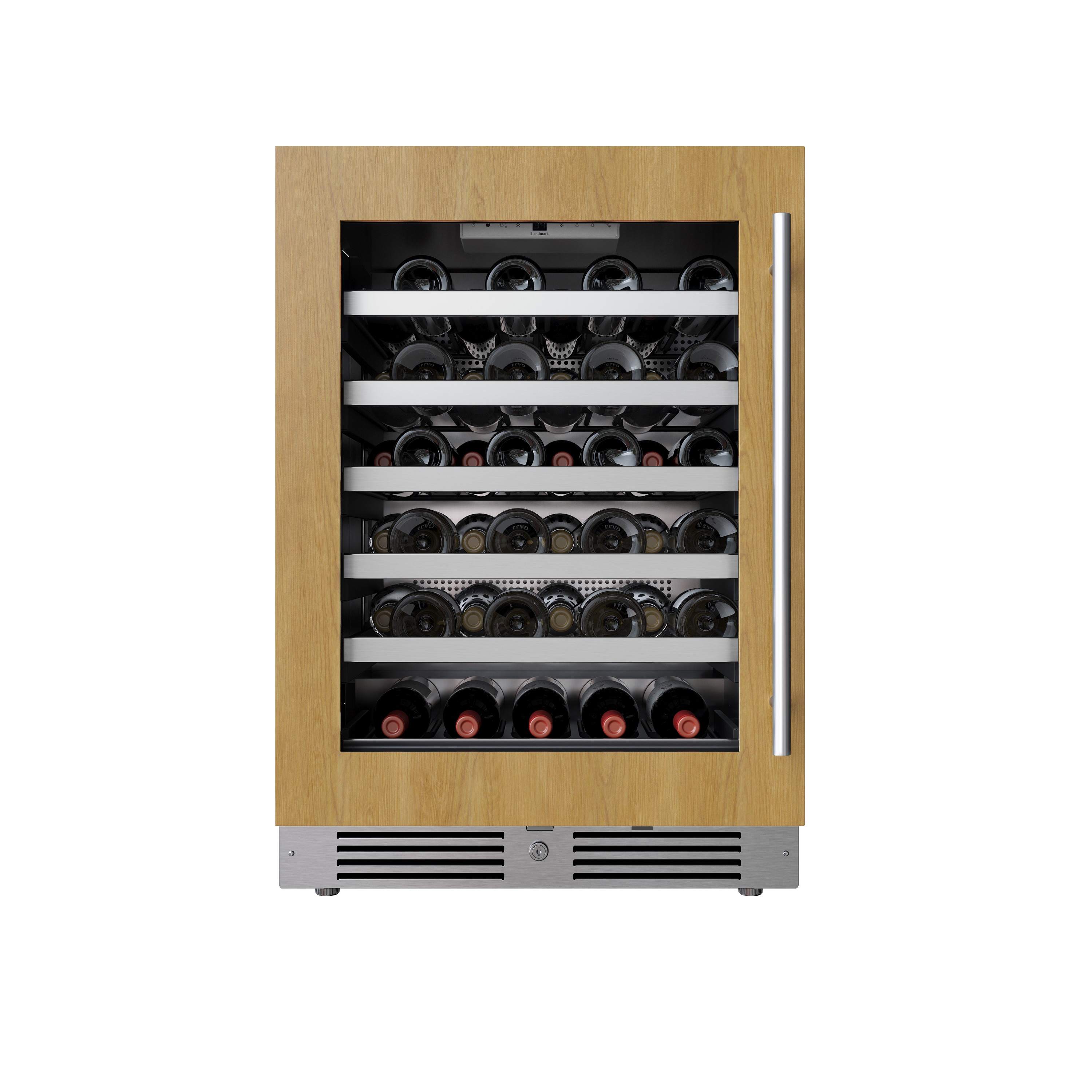Landmark L3124UI1WPRGLH 24-Inches W 45 -Bottles Panel Ready Built-in Indoor Wine Cooler
