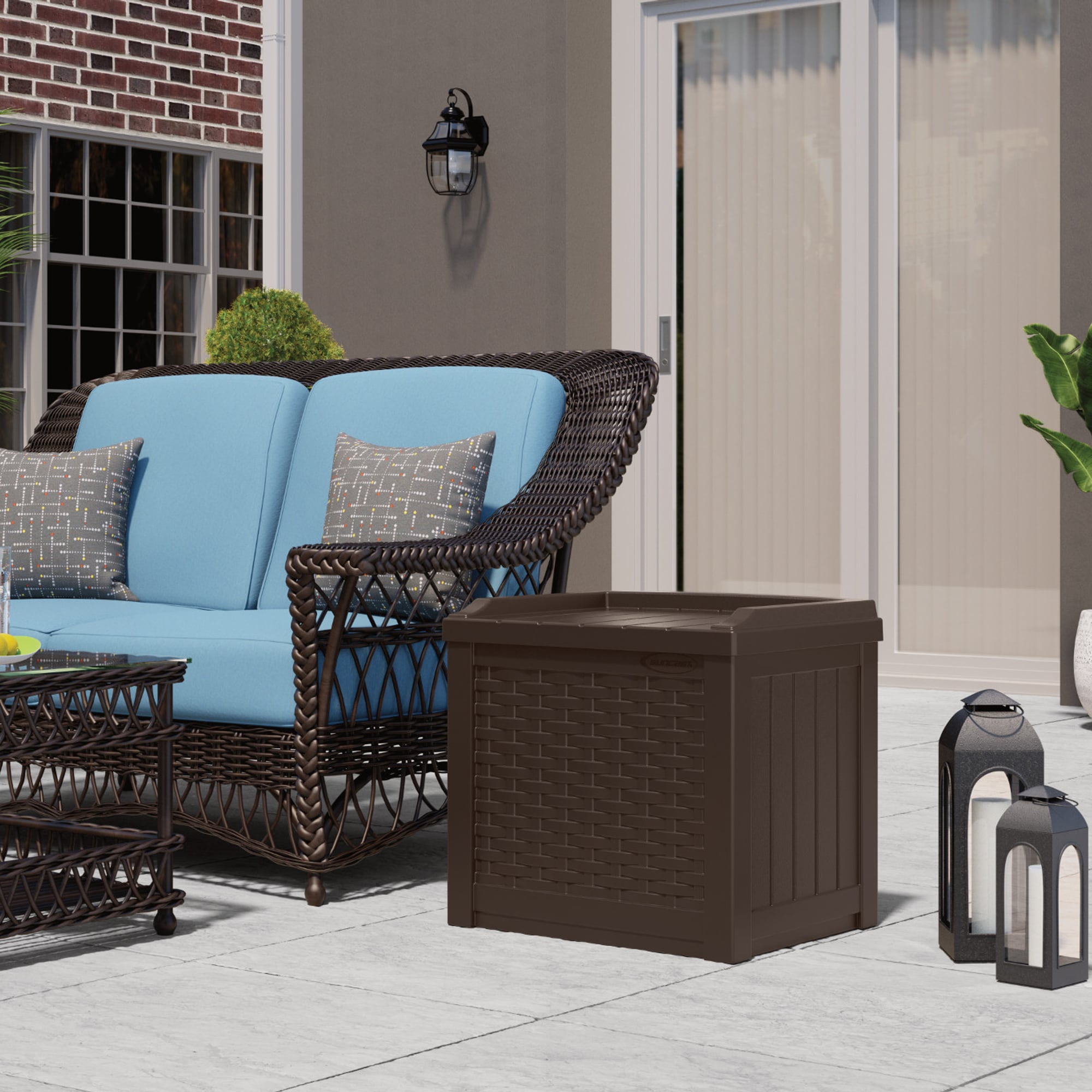 Suncast SSW600J Small 22-Gallon Java Plastic Deck Box