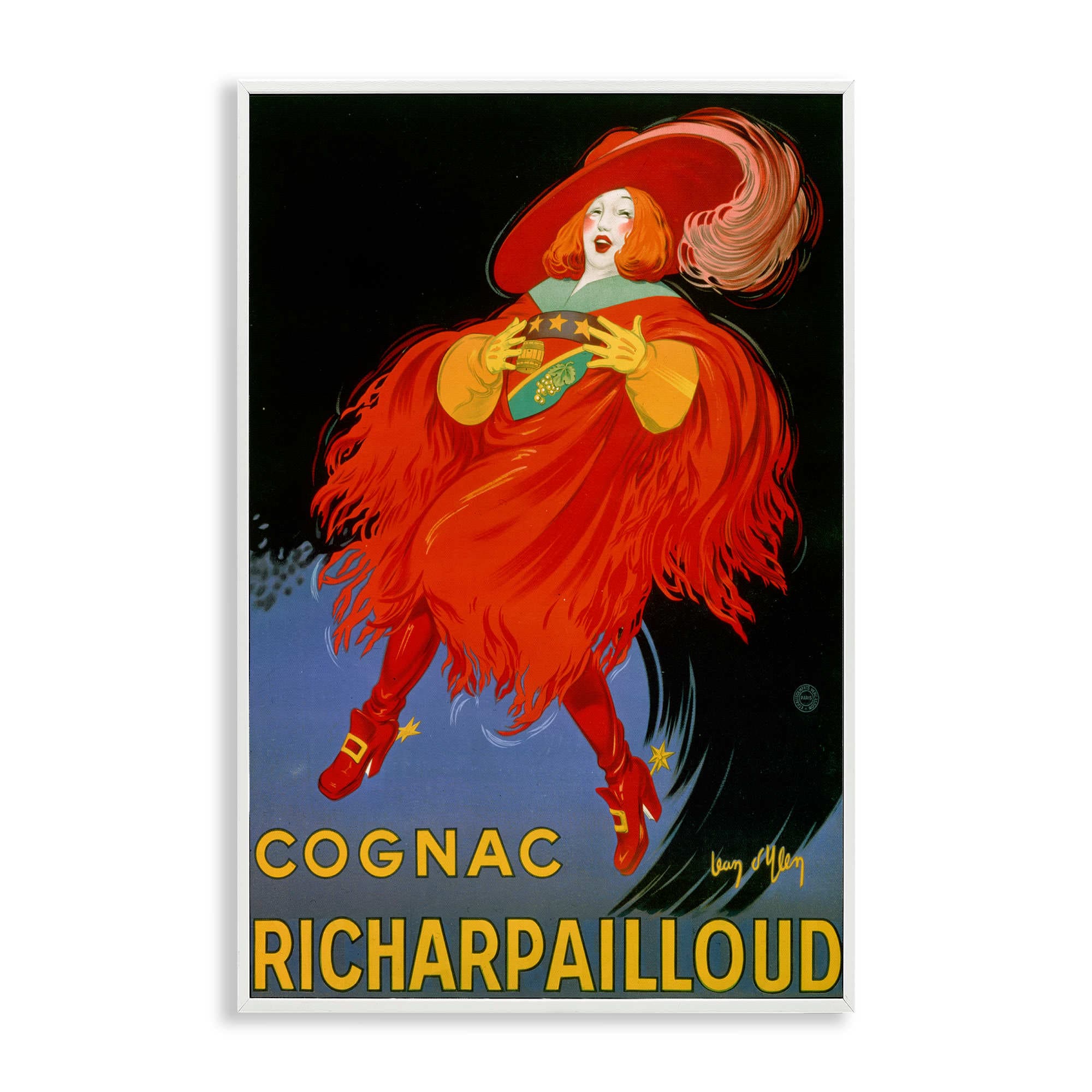 Stupell Industries BT-321-WFR-12X18 Vintage Cognac Advertisement Framed Giclee design by Marcus Jules