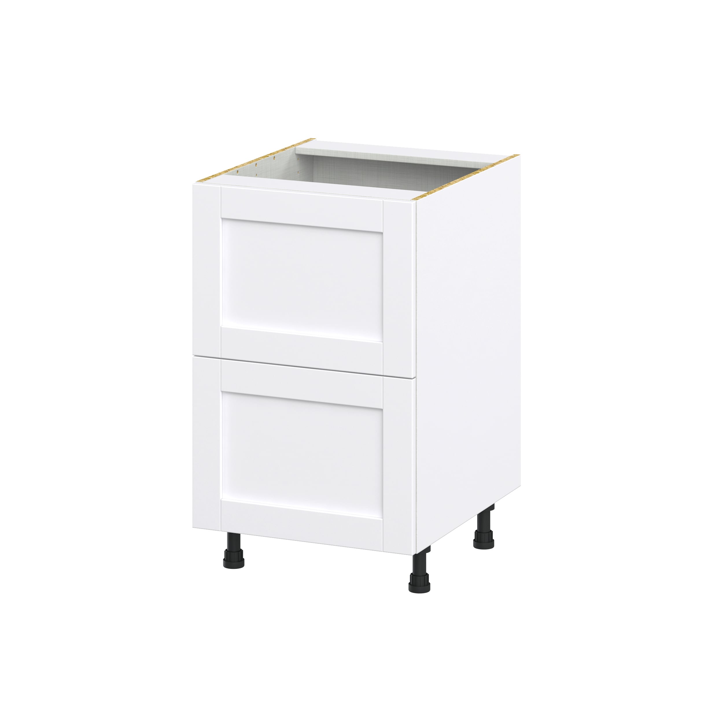 Hugo&Borg Rosemont 18-in W x 34.5-in H x 24-in D Glacier White 2-Drawer Base Fully Assembled Cabinet