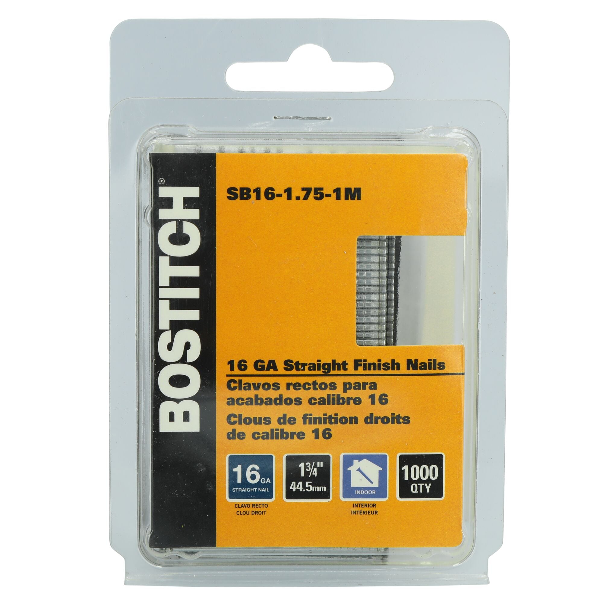 Bostitch 1 3 4 In 16 Gauge Straight Coated Collated Finish Nails In The