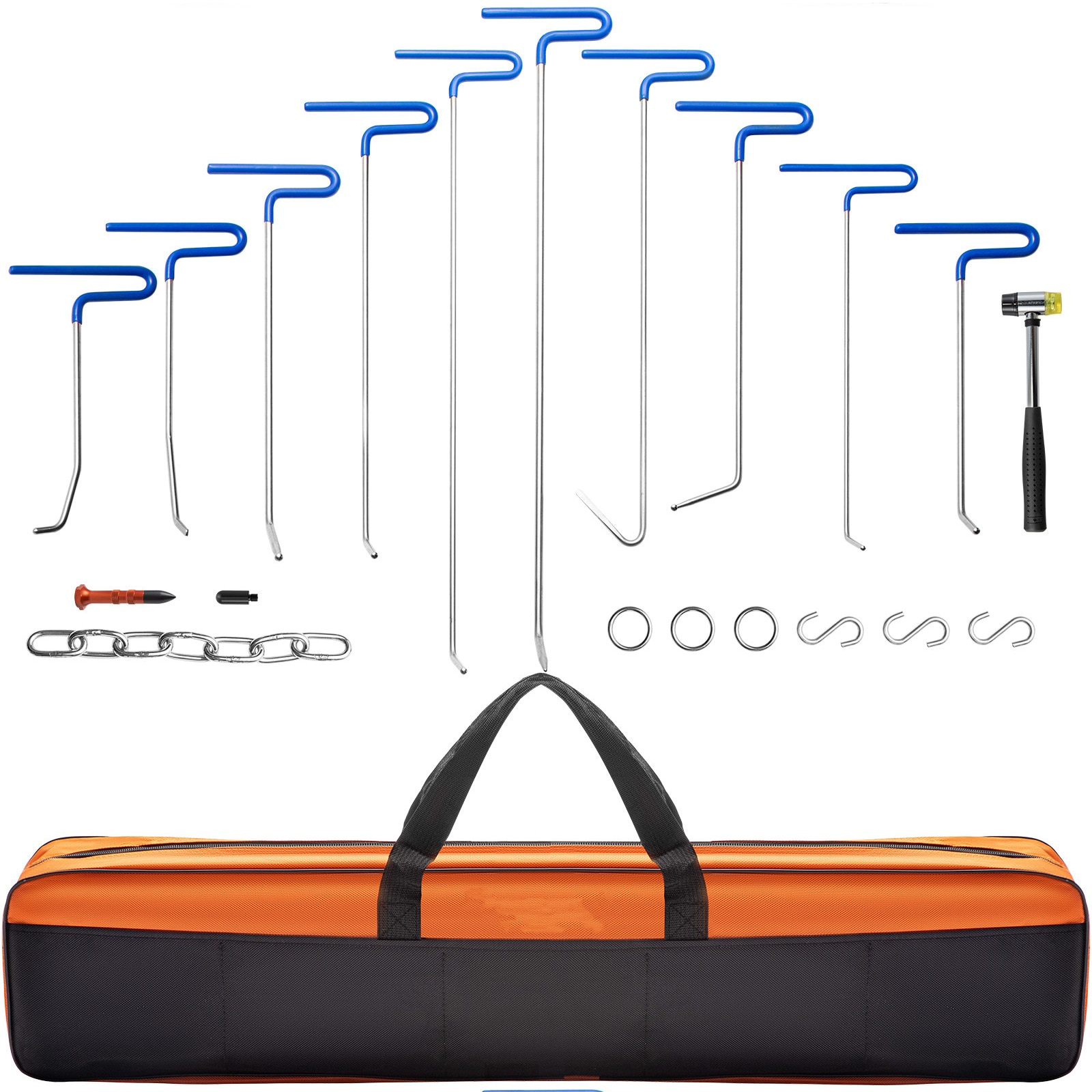 SVOPES SVOPESQCAHXFQ05309V0 20-piece Dent Eradication Set. High-grade Steel Repair Rods. Whale Fin Hail Dent Removal Tool. Small Dent and Door Mark Fixing Kit