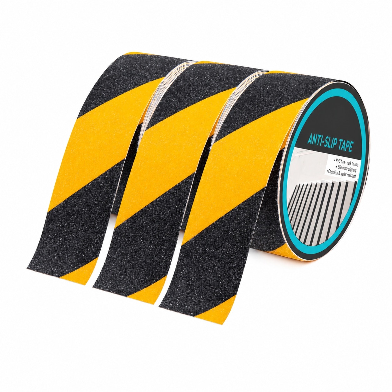 Etokfoks 3 Pack General Series 2 Inch x 30 Foot Anti Slip Traction Tape for Stairs Tread Step Indoor Outdoor Safety #LETX3KKKT