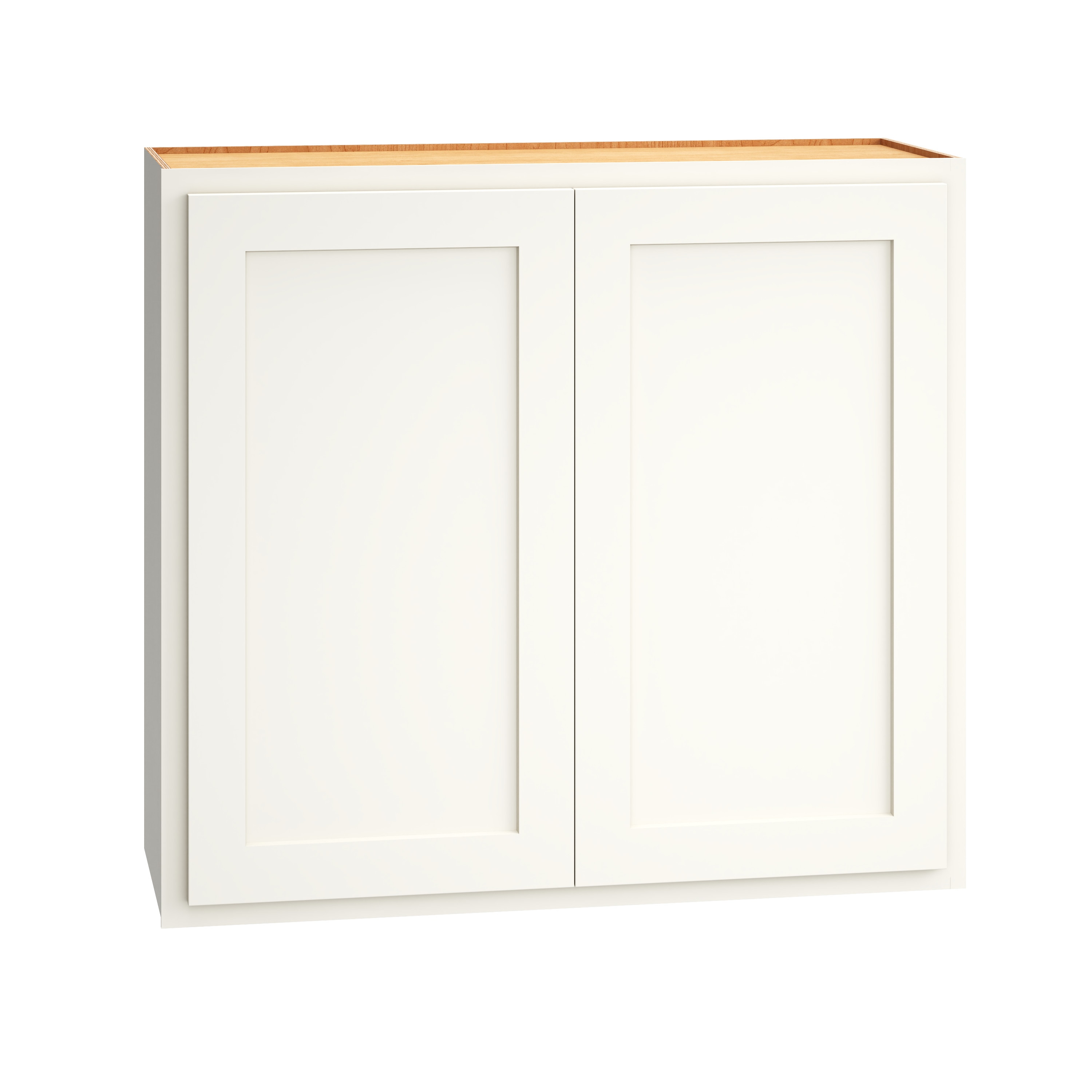 Diamond Express Jamestown 33-in W x 24-in H x 12-in D White Partial Overlay Wall Fully Assembled Plywood Cabinet (Recessed Panel Shaker Door Style)