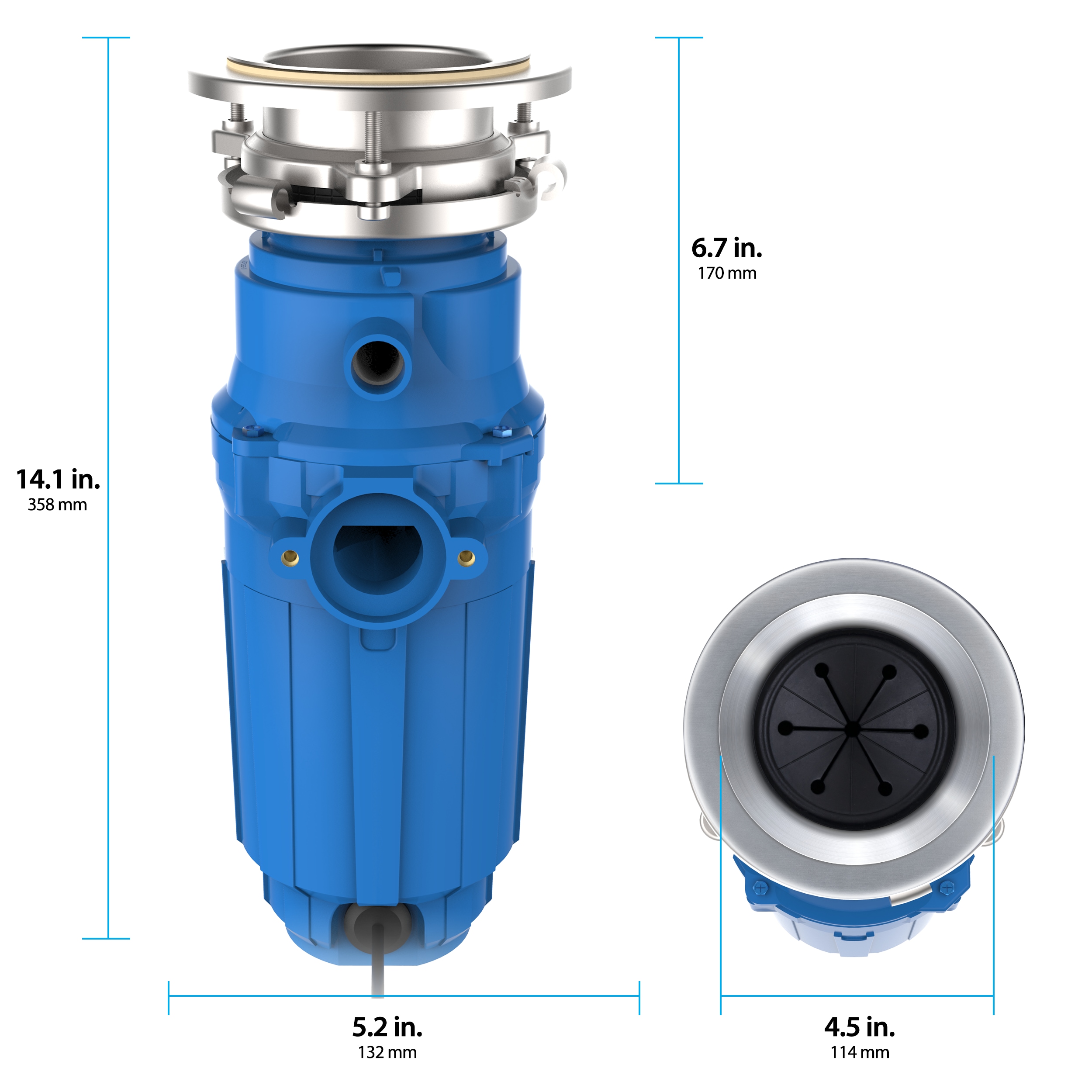 American Standard Slim Line 1.25HP Food Waste Disposer