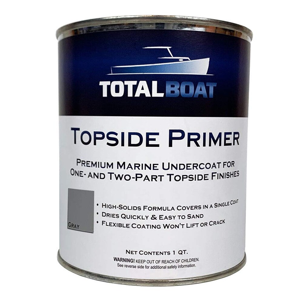 TotalBoat Topside Primer Gray Quart Wood and Fiberglass Primer Flat ...