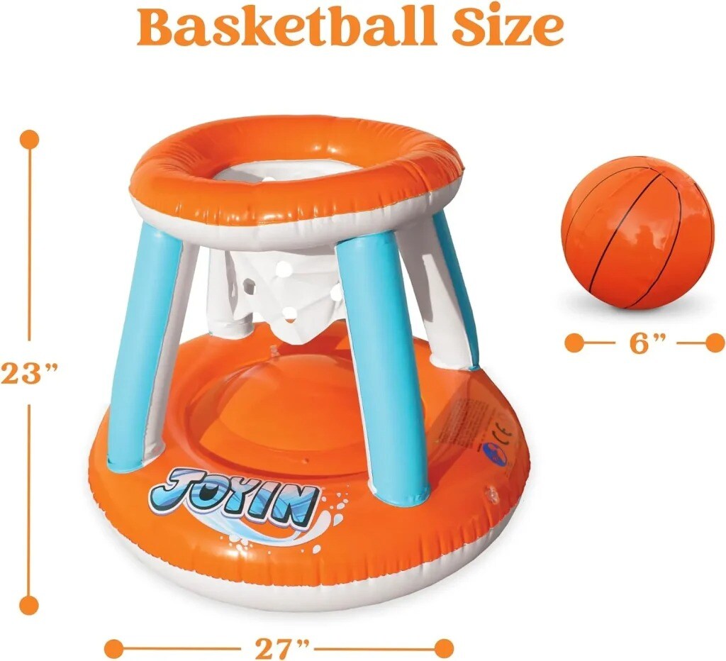 Joyin Multicolor Swimming Pool Volleyball/Basketball Set In The Pool ...