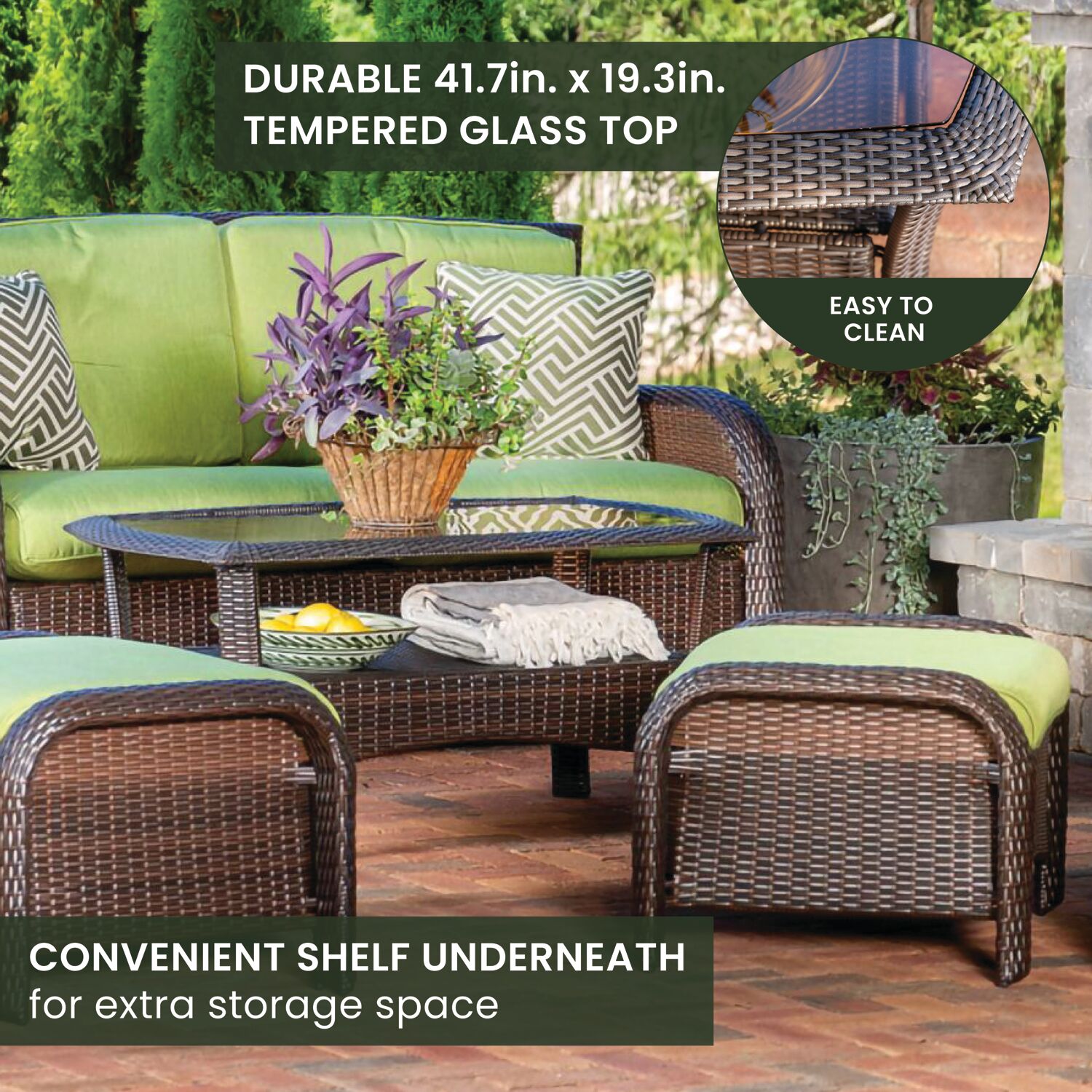 Hanover STRATH6PC-S-GRN Patio-Conversation-Sets - View #6