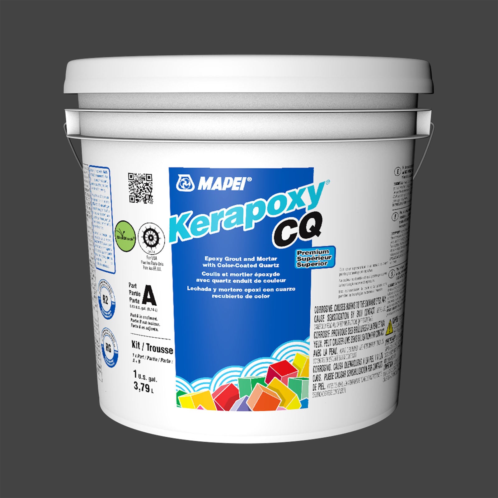 MAPEI 5UB501004 Kerapoxy CQ Black #5010 Epoxy Grout (1-Gallon)