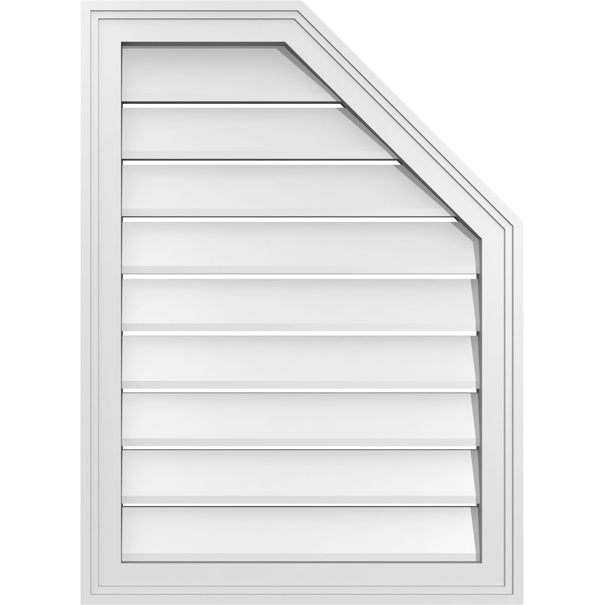 Ekena Millwork GVPOR22X3002SF 22-Inches x 30-Inches Off-white Octagon PVC Gable Louver Vent