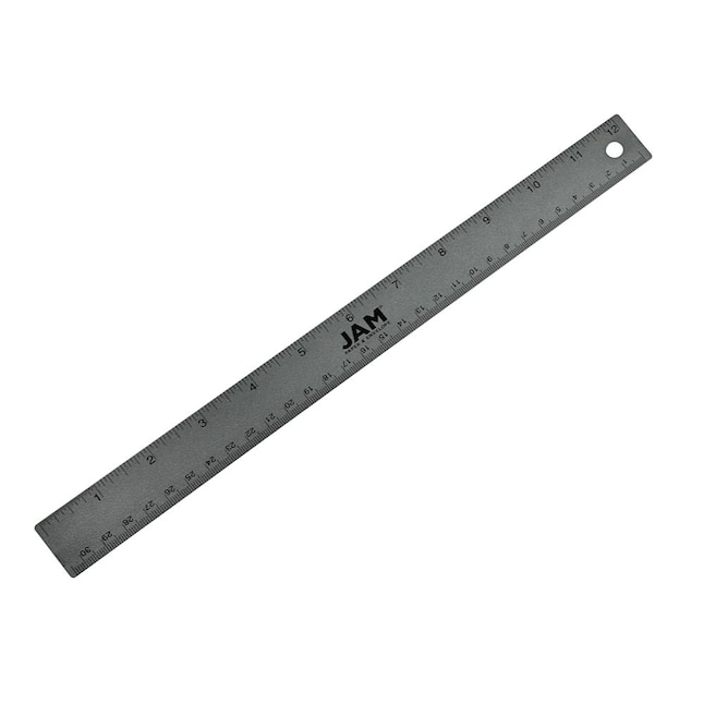 JAM Paper Stainless Steel 12-in Ruler - Grey, Metal Yardstick - Durable,  Accurate, and Stylish - Perfect for School, Office, and Home Use in the  Yardsticks & Rulers department at