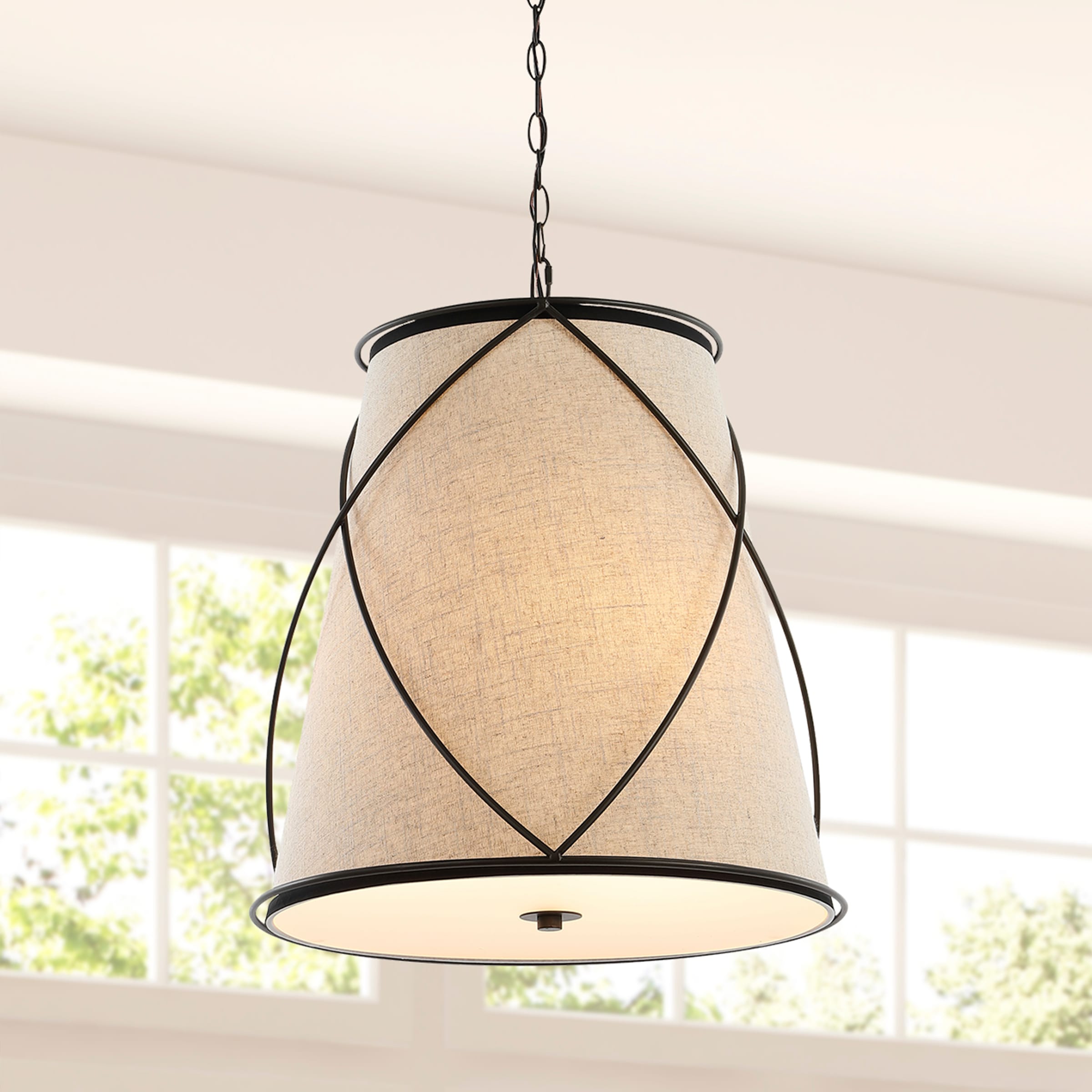 Milo 19" Rustic Farmhouse Bronze LED Pendant Light