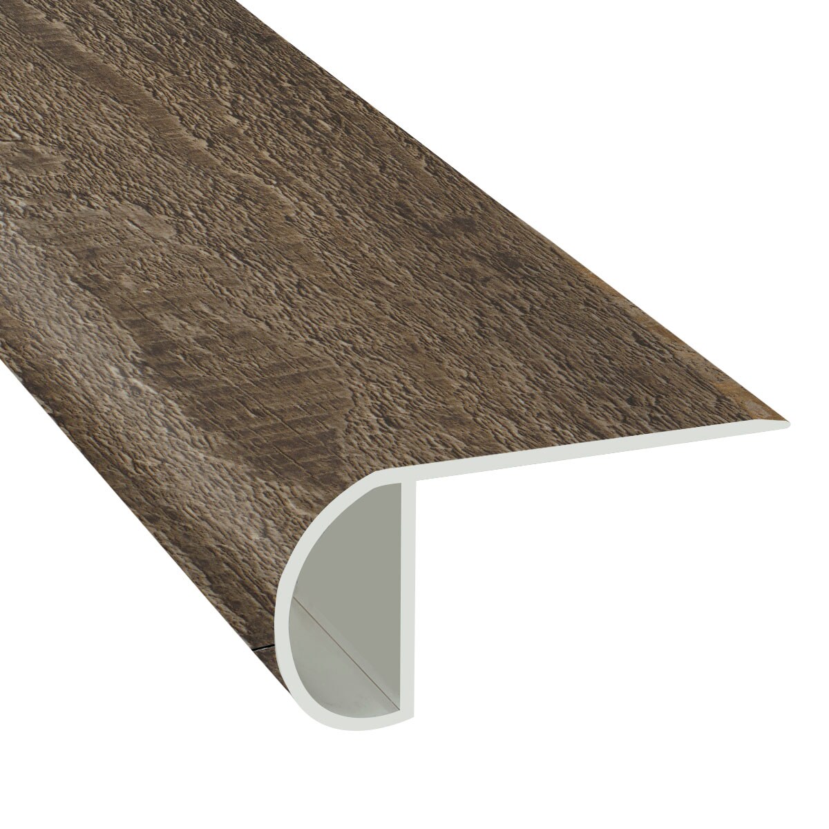 Nouveax V-SN-06-WM27 2.23-in x 94-in x 1.034-in Wild West Prefinished Vinyl Overlap Stair Nosing