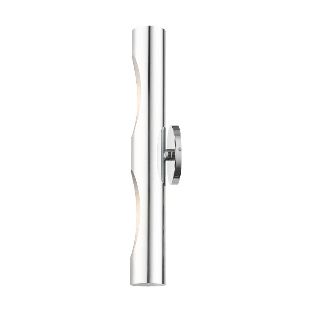 Novato Polished Chrome Dimmable 2-Light ADA Wall Sconce