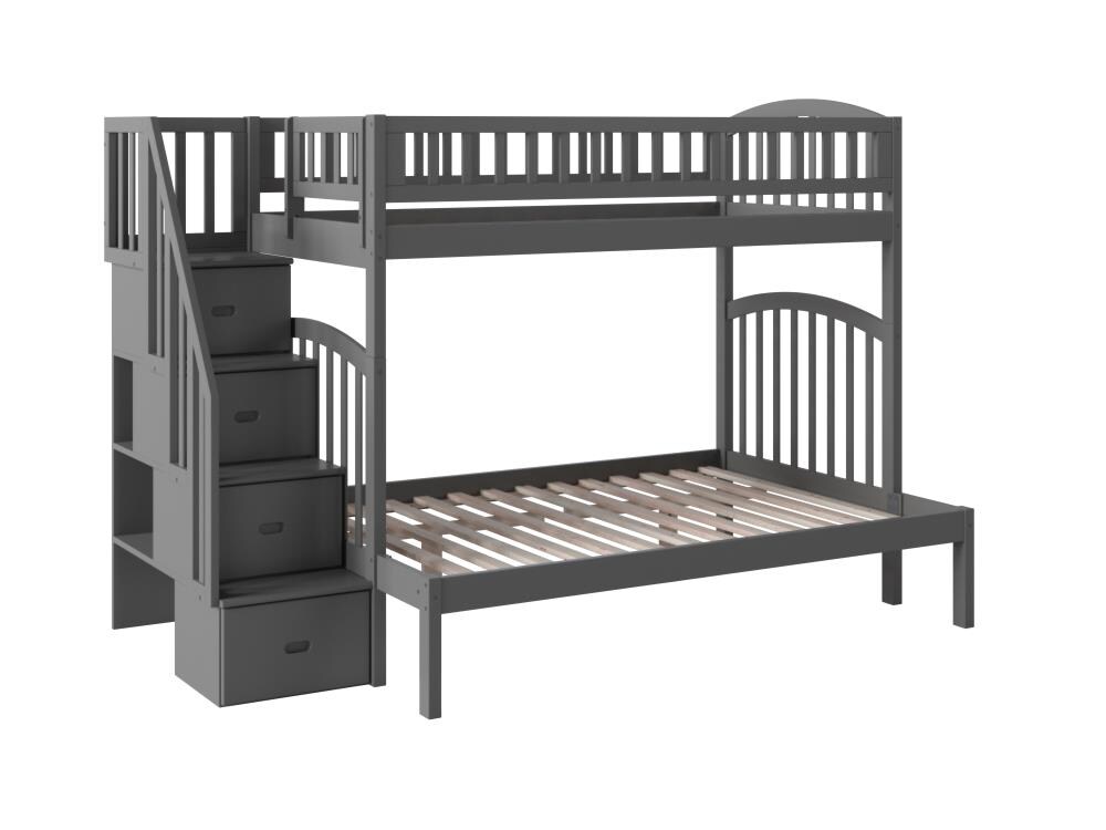 AFI Furnishings Westbrook Grey Twin Over Full Bunk Bed in the Bunk Beds ...