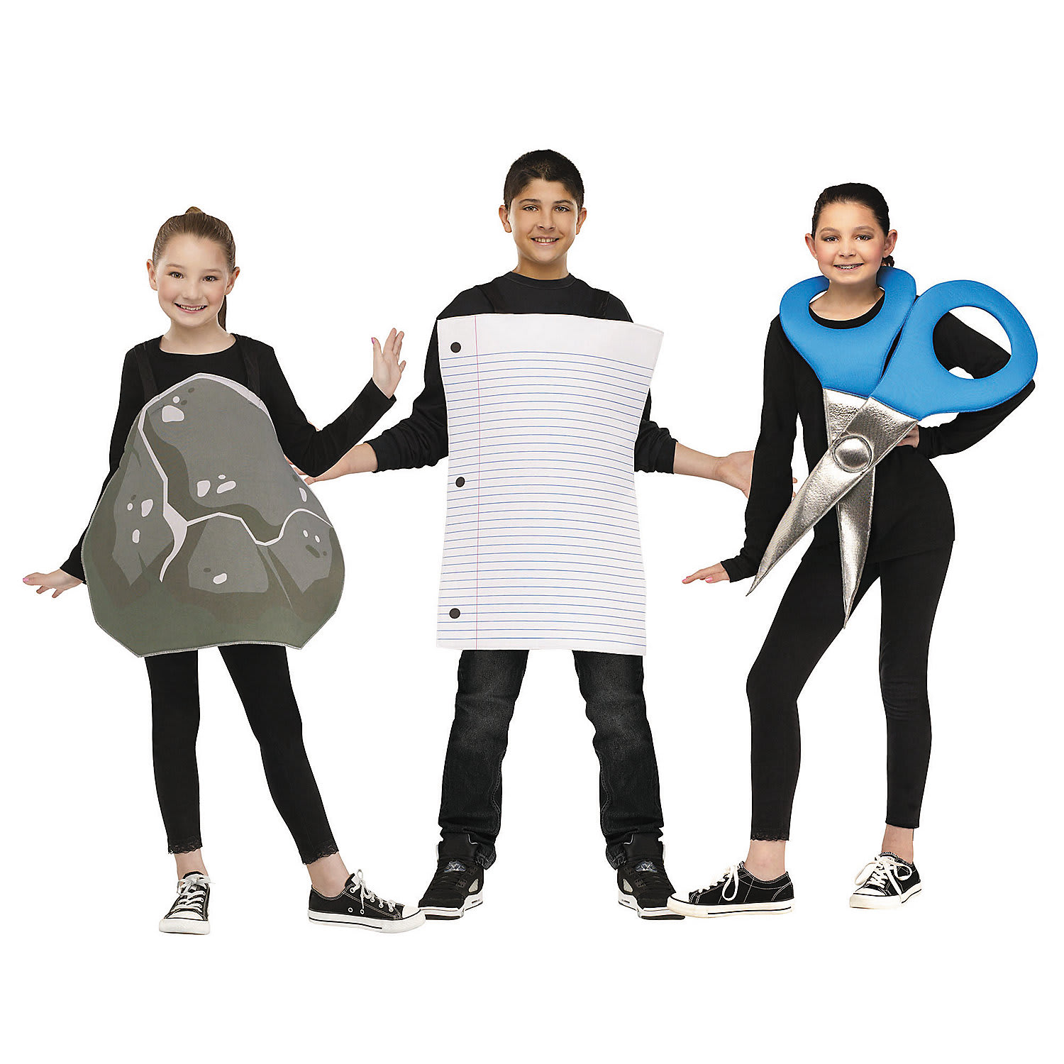 Fun World FW130992 Kids Rock, Paper, Scissors Group Costumes