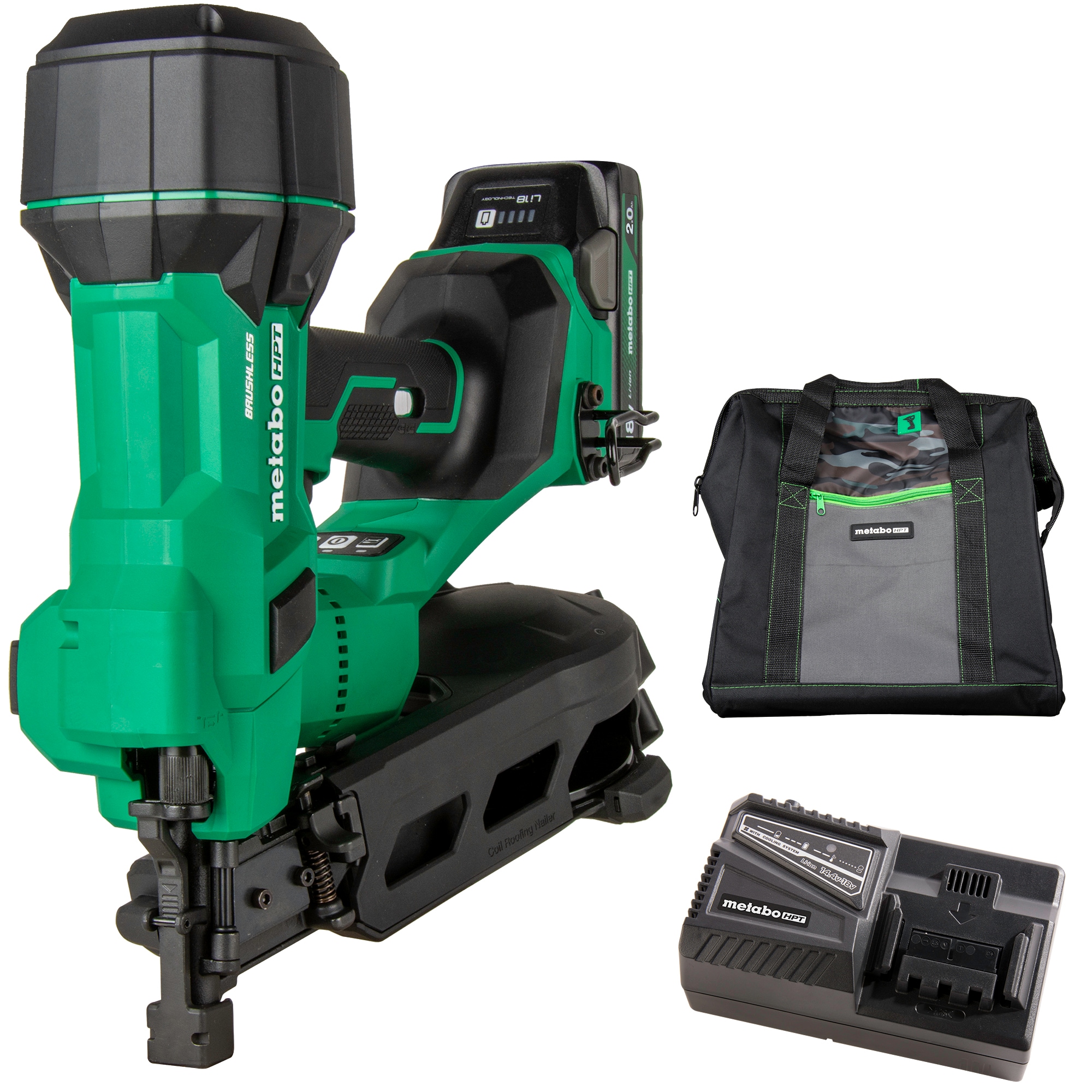 Metabo HPT MultiVolt 1-3/4-in Coil Cordless Roofing Nailer ( Battery Included ) ( Charger Included )