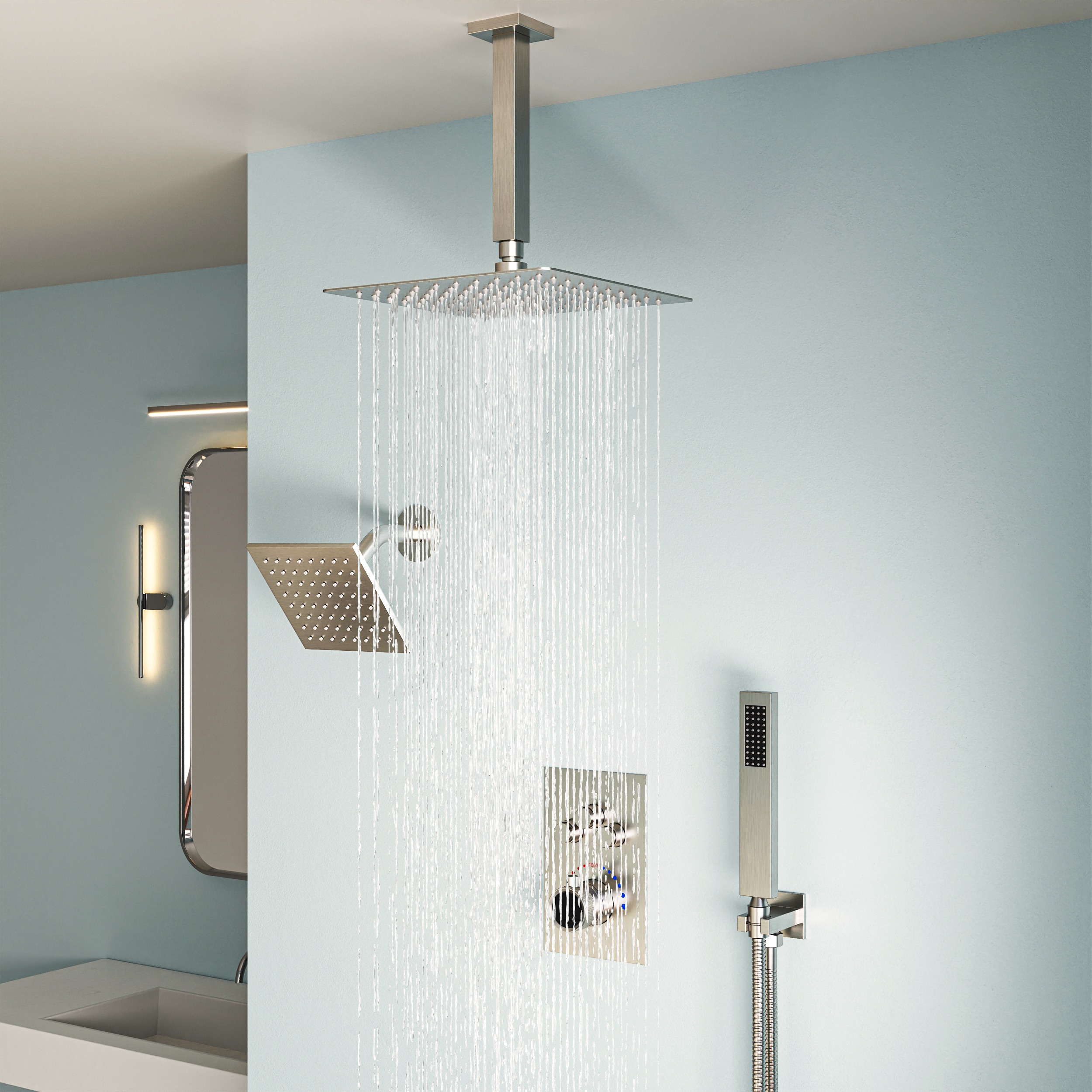EVERSTEIN Q-924-OTOP Showerhead-Bar-Panels - View #2