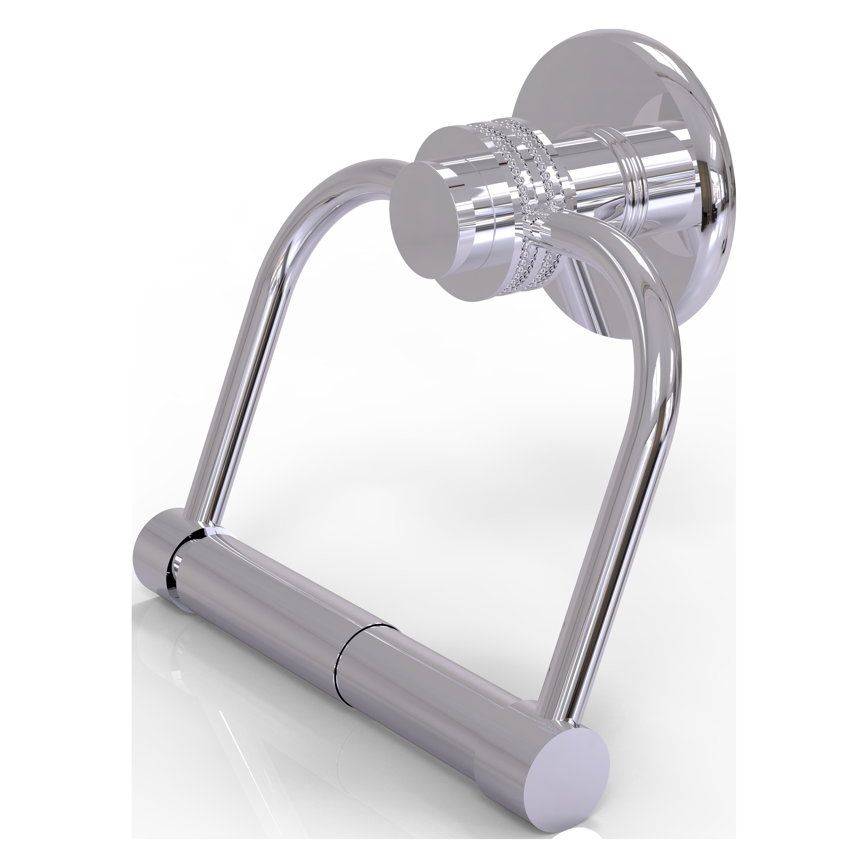 Allied Brass 924D-PC Mercury Polished Chrome Wall mount Double post Toilet Paper Holder 1 -Rolls with Storage