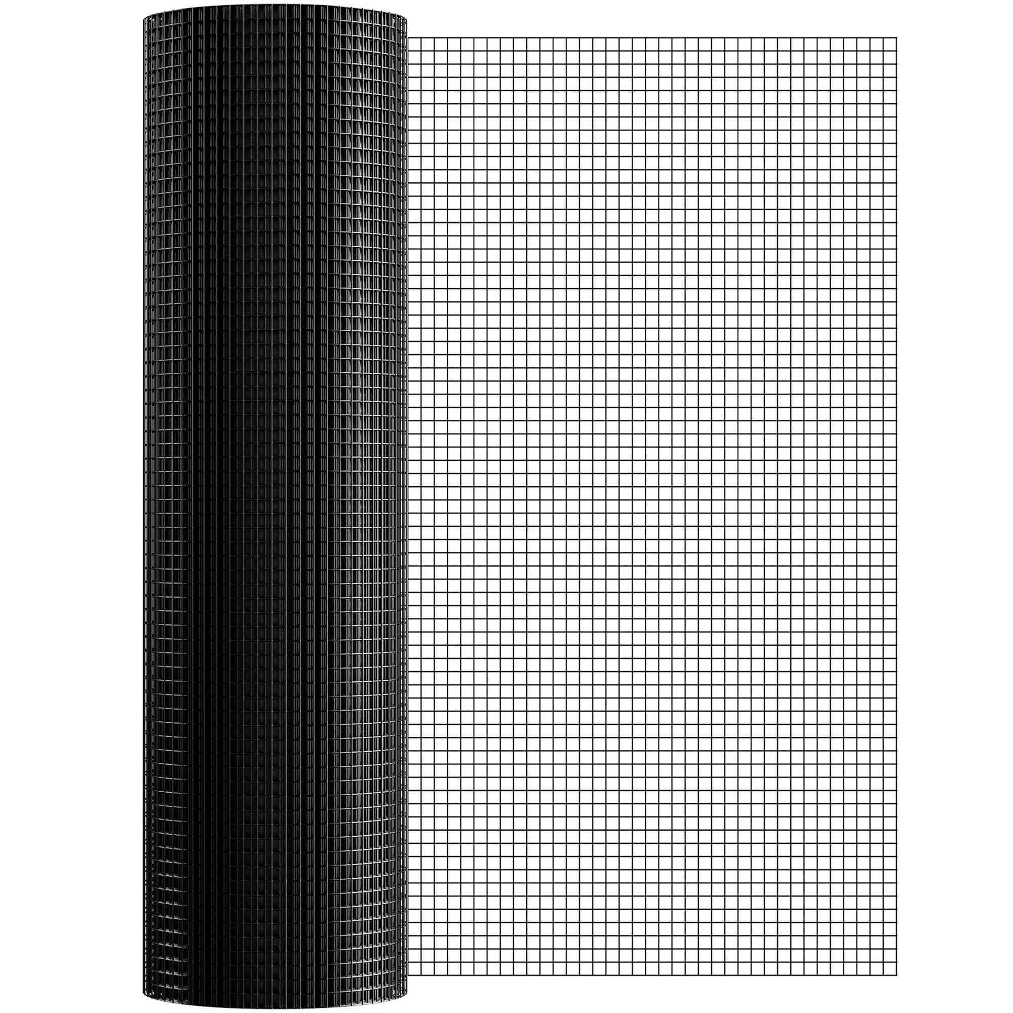HyperDrop Cart 36in x 50in Galvanized Wire Mesh Roll/ 19 Gauge Chicken Wire Fence Roll/ Vinyl Coating Metal Wire Mesh for Chicken Coop Barrier/ Rabbit Snake Fences/ Poultry Enclosures