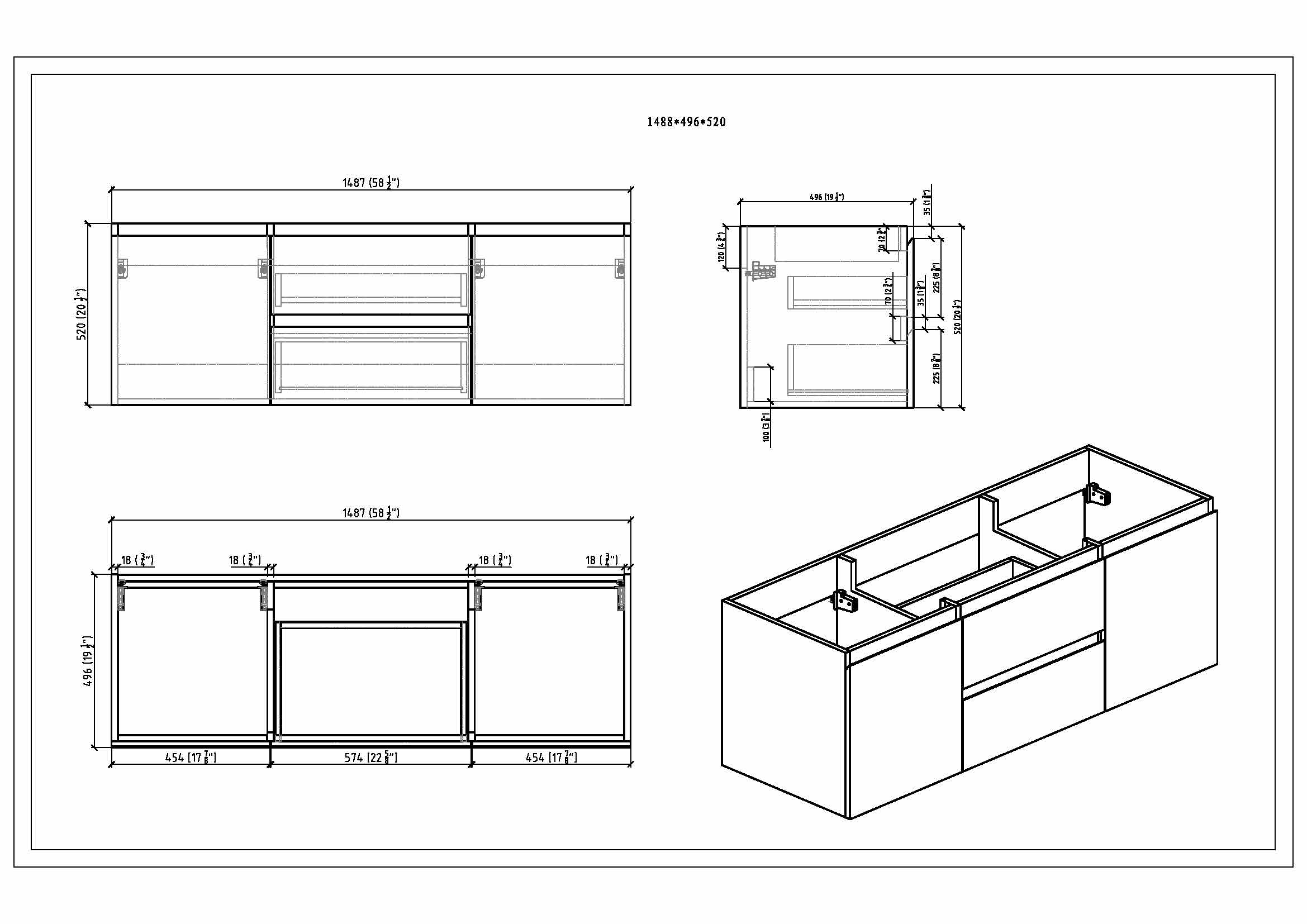 Moreno Bath MOB60D-GW Bath-Vanity-Combo - View #9