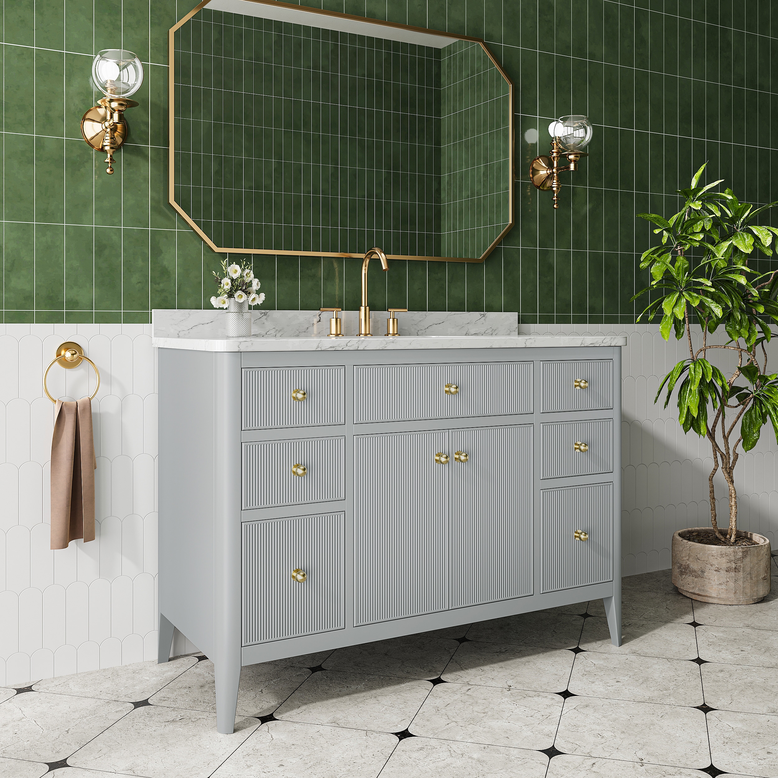 WELLFOR WA-BGF-9648 Bath-Vanity-Combo - View #10