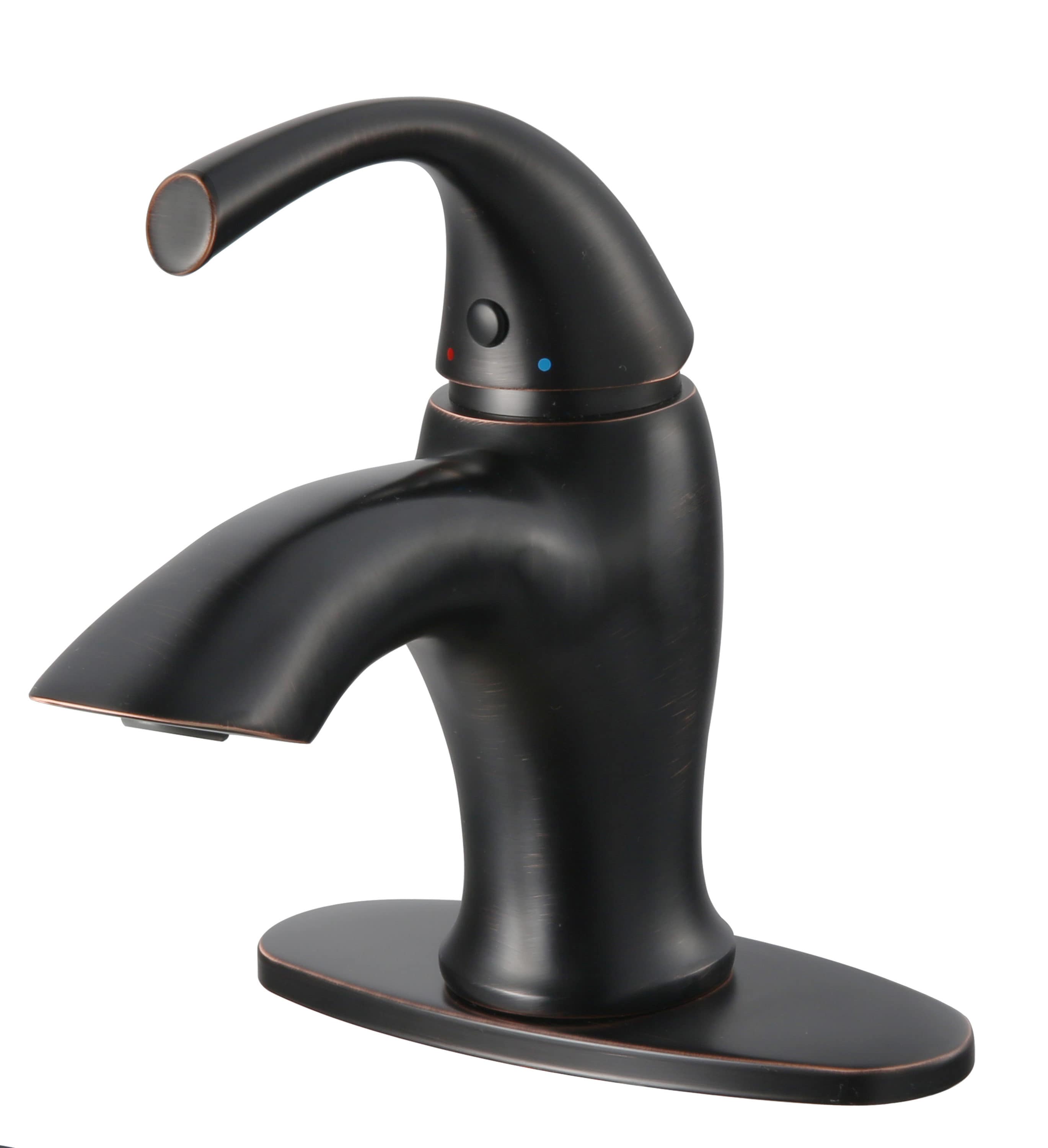 CMI 192-5885 Grand Oil rubbed bronze 4-in centerset 1-handle WaterSense Low-arc Residential Handle Bathroom Sink Faucet with Drain with Deck Plate