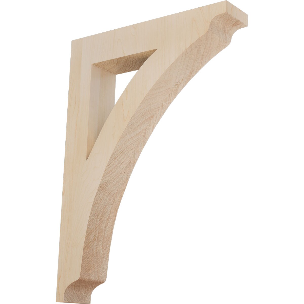 Ekena Millwork BKTW01X08X12THMA Thorton 1-3/4-in x 8-1/2-in x 12-in Maple Brown Wood Standard bracket