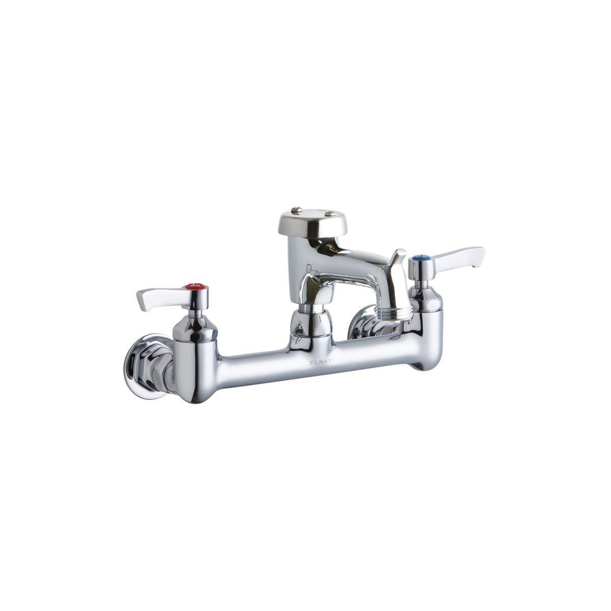 Elkay LK940BP03L2H Chrome Single Handle Wall-mount Commercial Kitchen Faucet