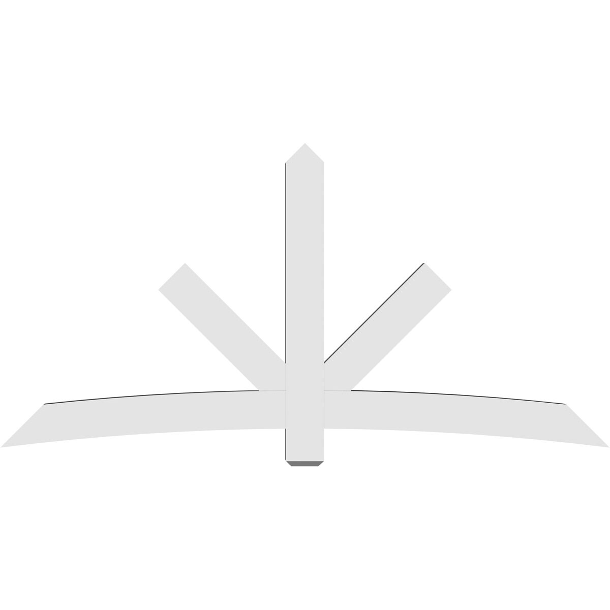 Ekena Millwork GBP096X48X0406ALB00 Exterior-Brackets-Braces - View #3