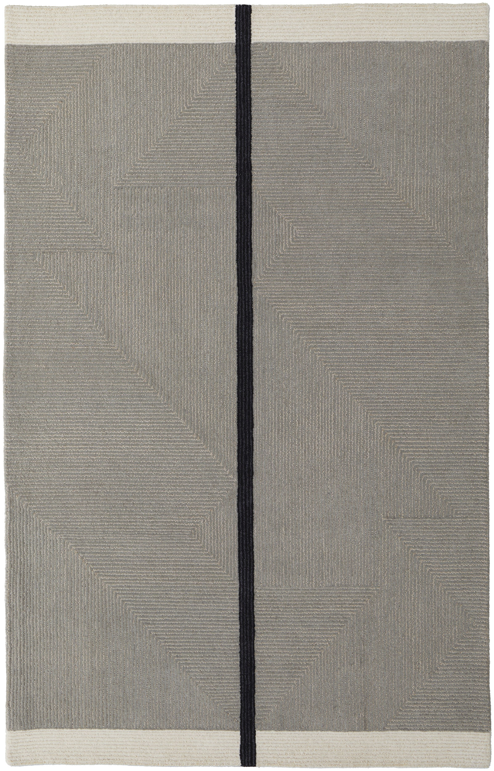 Room Envy MGRR8904GRYBLKG00 9 x 12 (ft) Tufted Wool Taupe/Black Rectangular Indoor Abstract Area rug