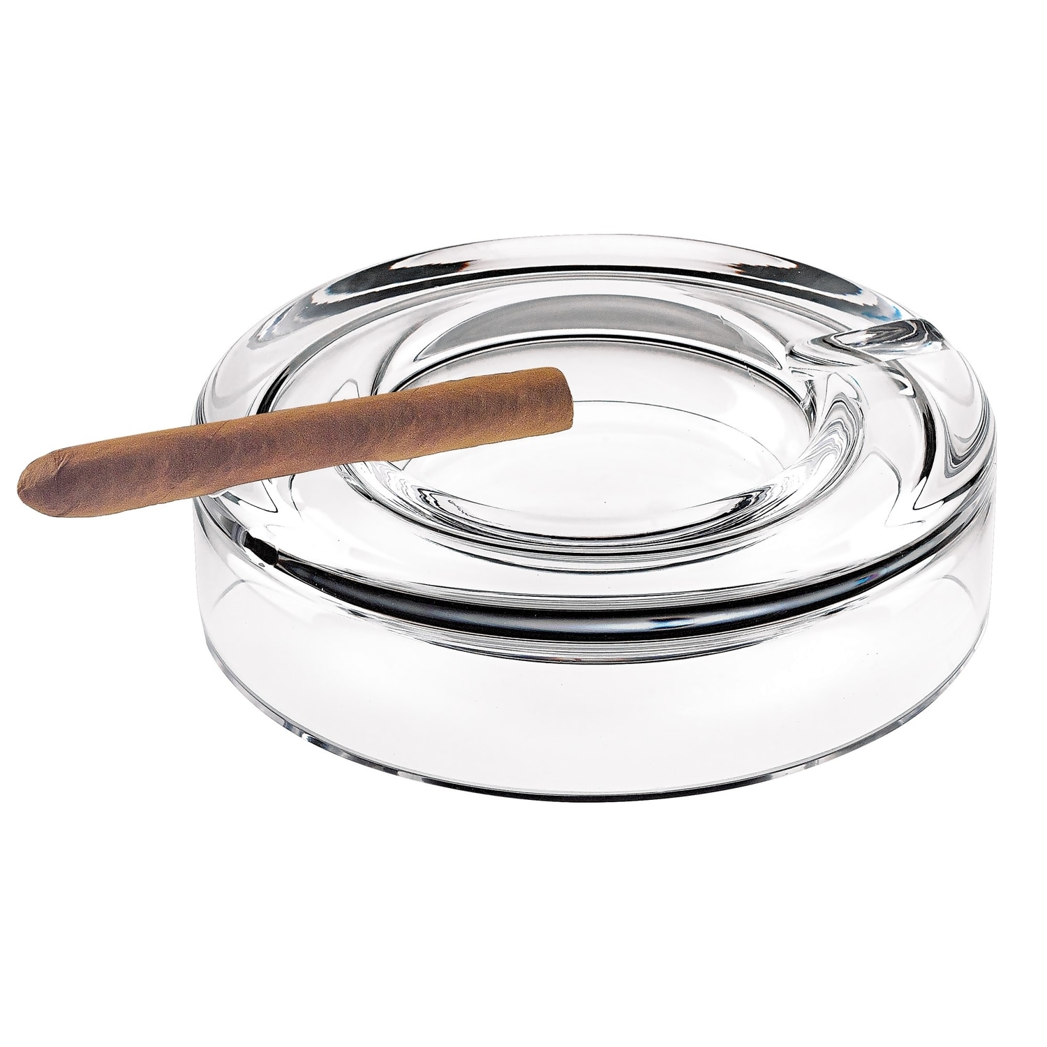 HomeRoots 4000376144 2-in x 7-in Clear Round Serving Tray