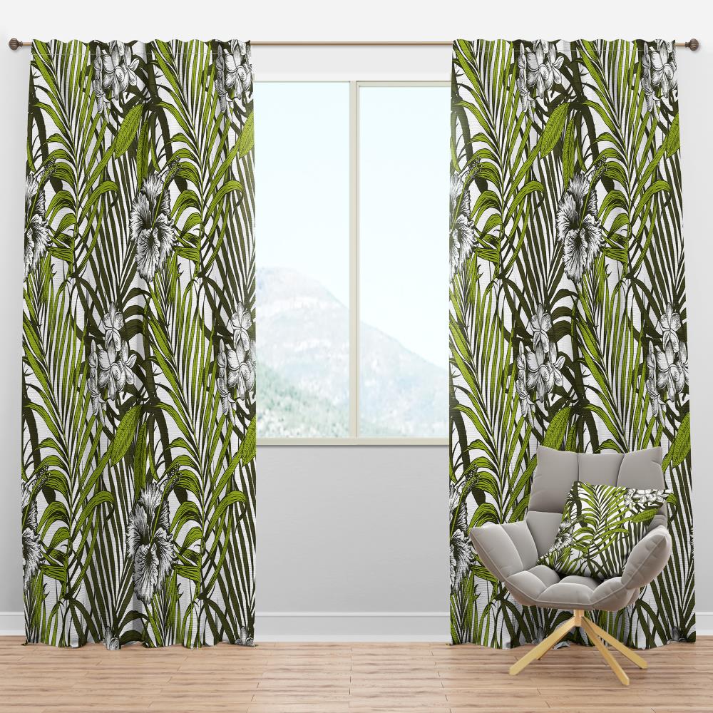 Designart CTN24377-52-108 108-Inches Green Room darkening Thermal lined Rod pocket Single curtain panel