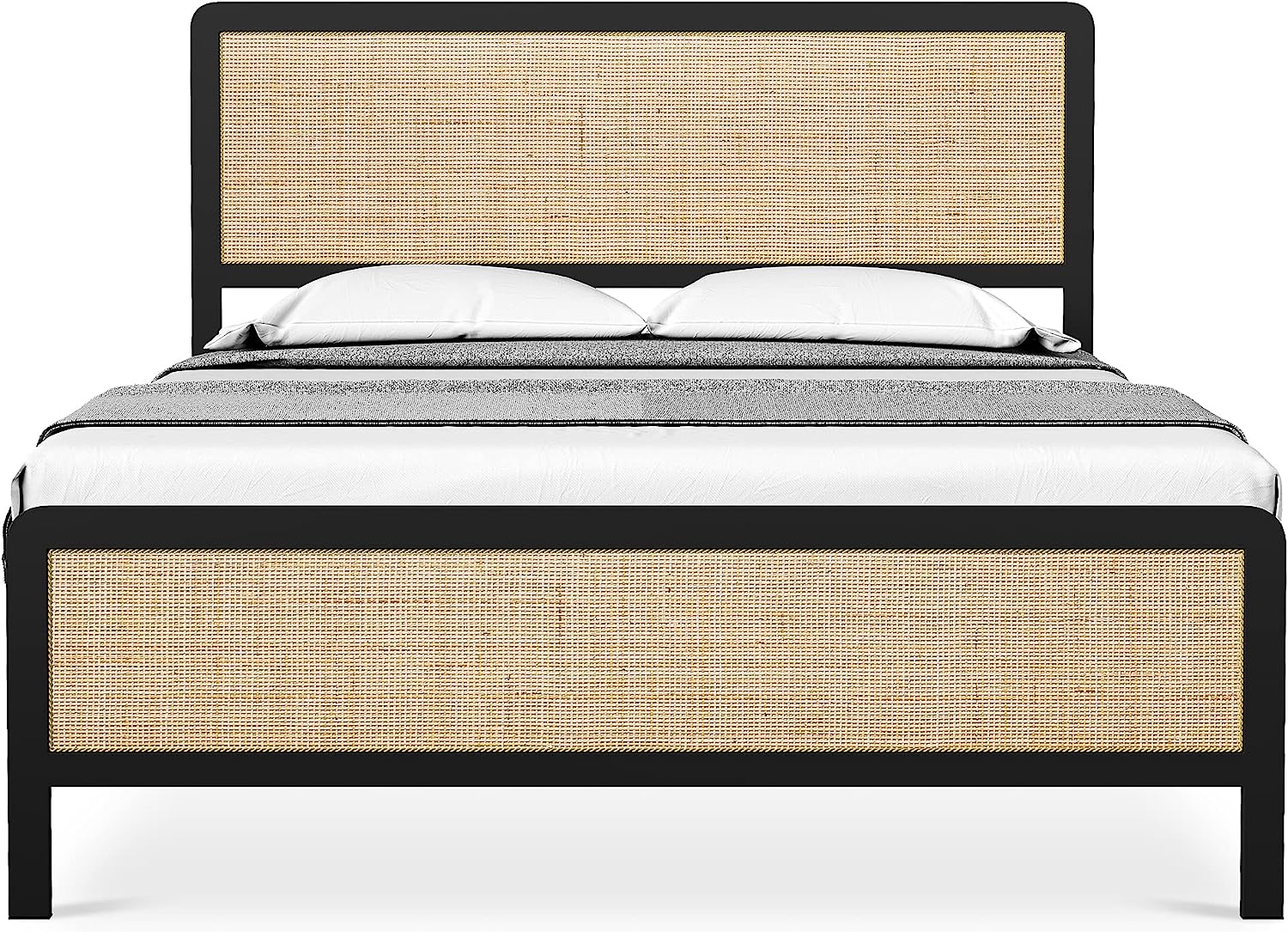 Garvee PHO-0WRKXVQI Black Full Metal Platform Bed with Storage