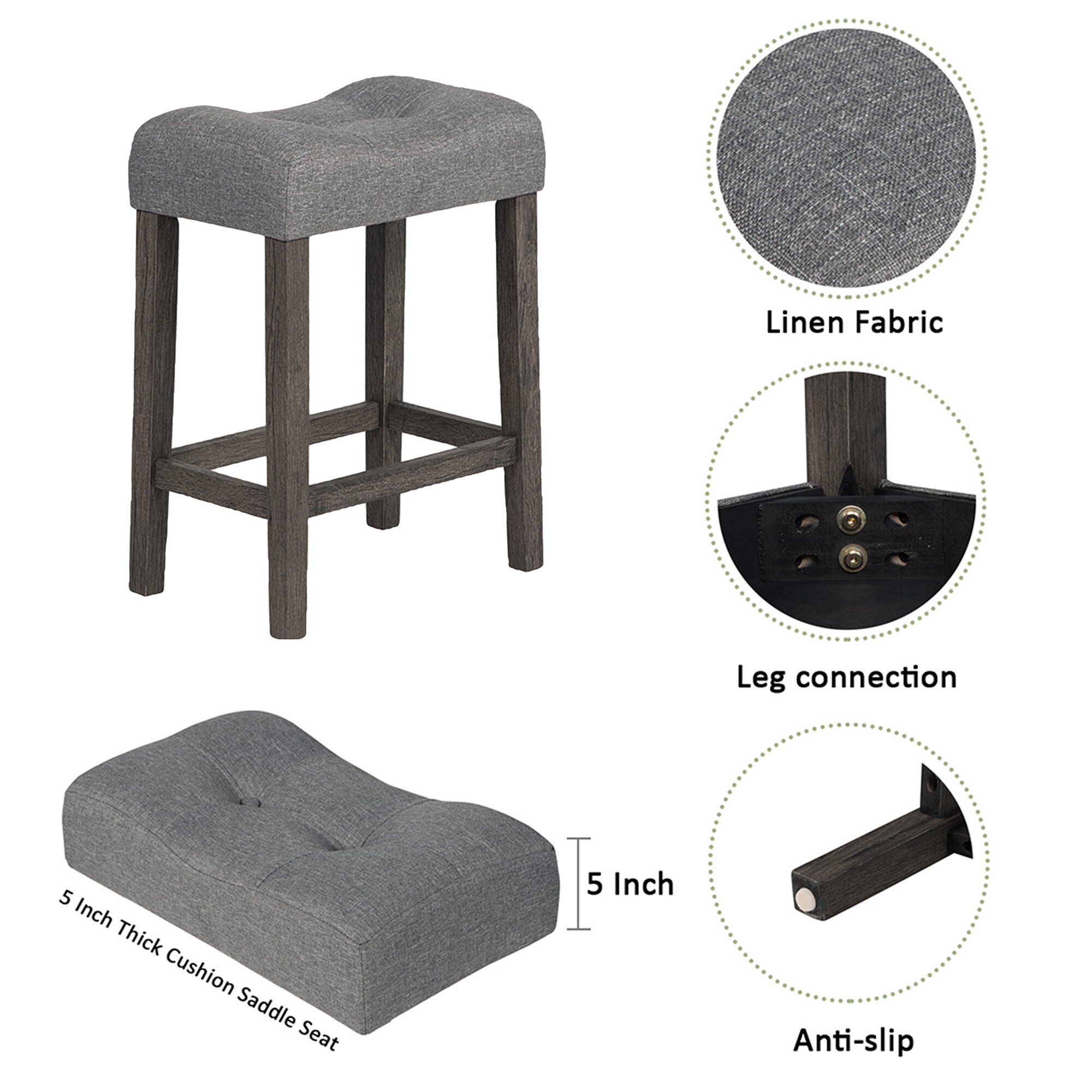 Hrinhom HC-N7014-DARK GRAY Dining-Sets - View #5