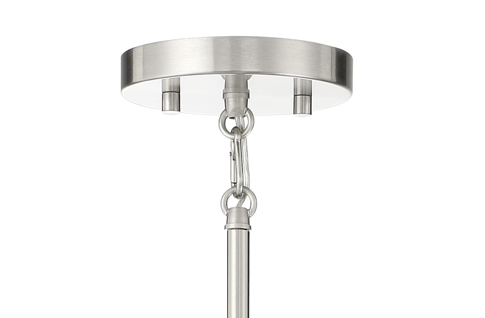 Contemporary Brushed Nickel Mini Pendant Light with Glass Shade