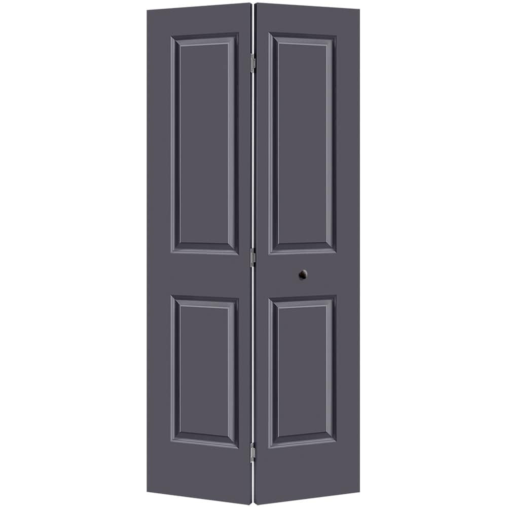 Masonite 1315829 Traditional 36-in x 80-in Slate 2-panel square Smooth Hollow core Prefinished Molded composite Closet Bifold Door ( Hardware Included )