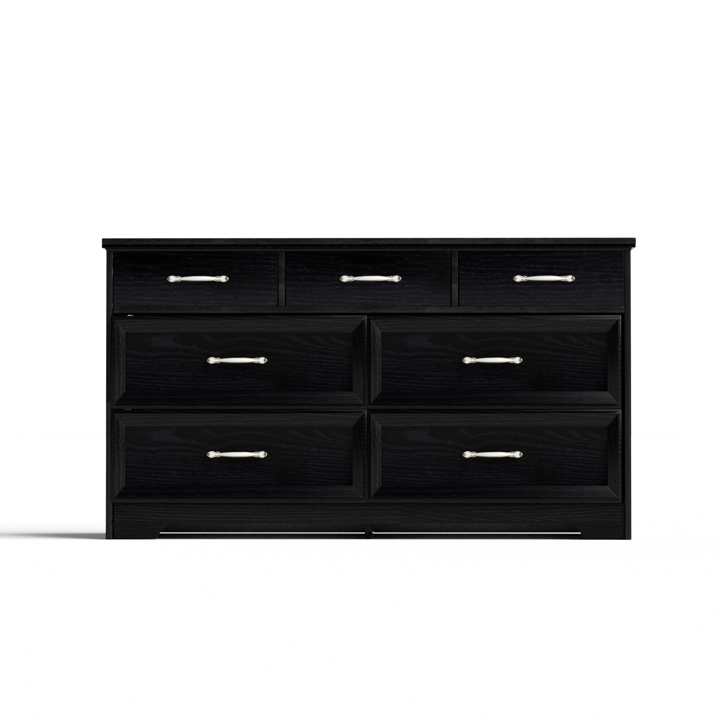 DELUXE LIVING DLP182250 Black 7 -Drawer Standard dresser